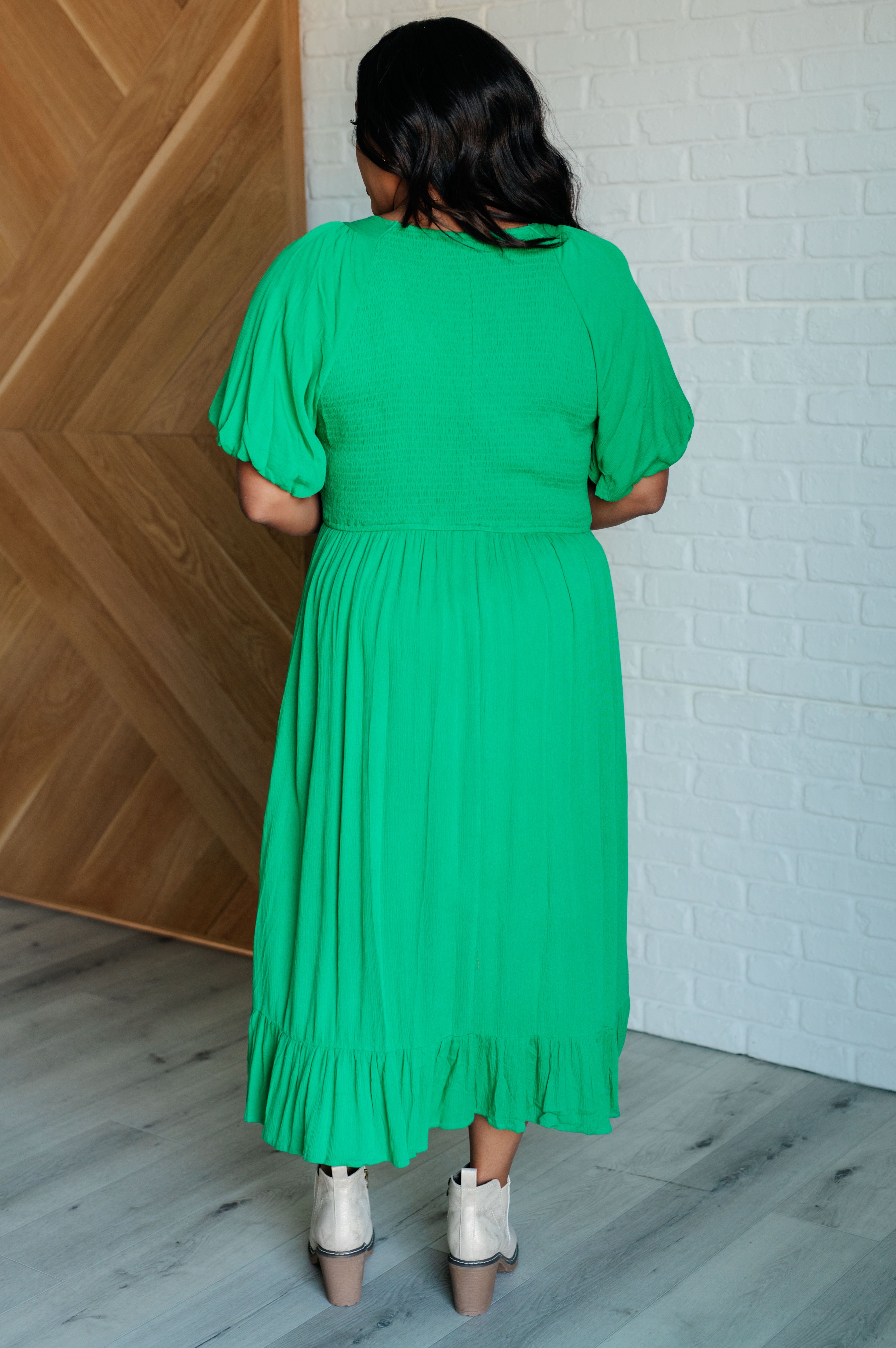Catch a Cloud and Pin it Down Smocked Bodice Dress-Dresses-Stay Foxy Boutique, Florissant, Missouri