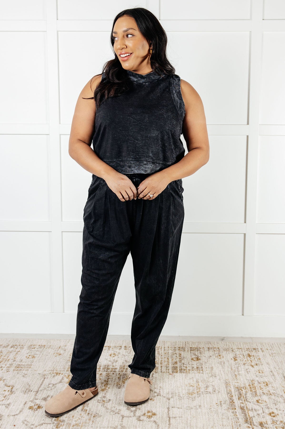 Chasing the Gains Tank Top in Black-Tops-Stay Foxy Boutique, Florissant, Missouri