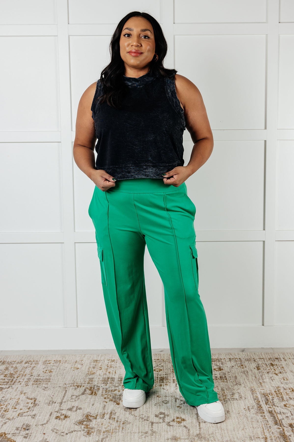 Chasing the Gains Tank Top in Black-Tops-Stay Foxy Boutique, Florissant, Missouri