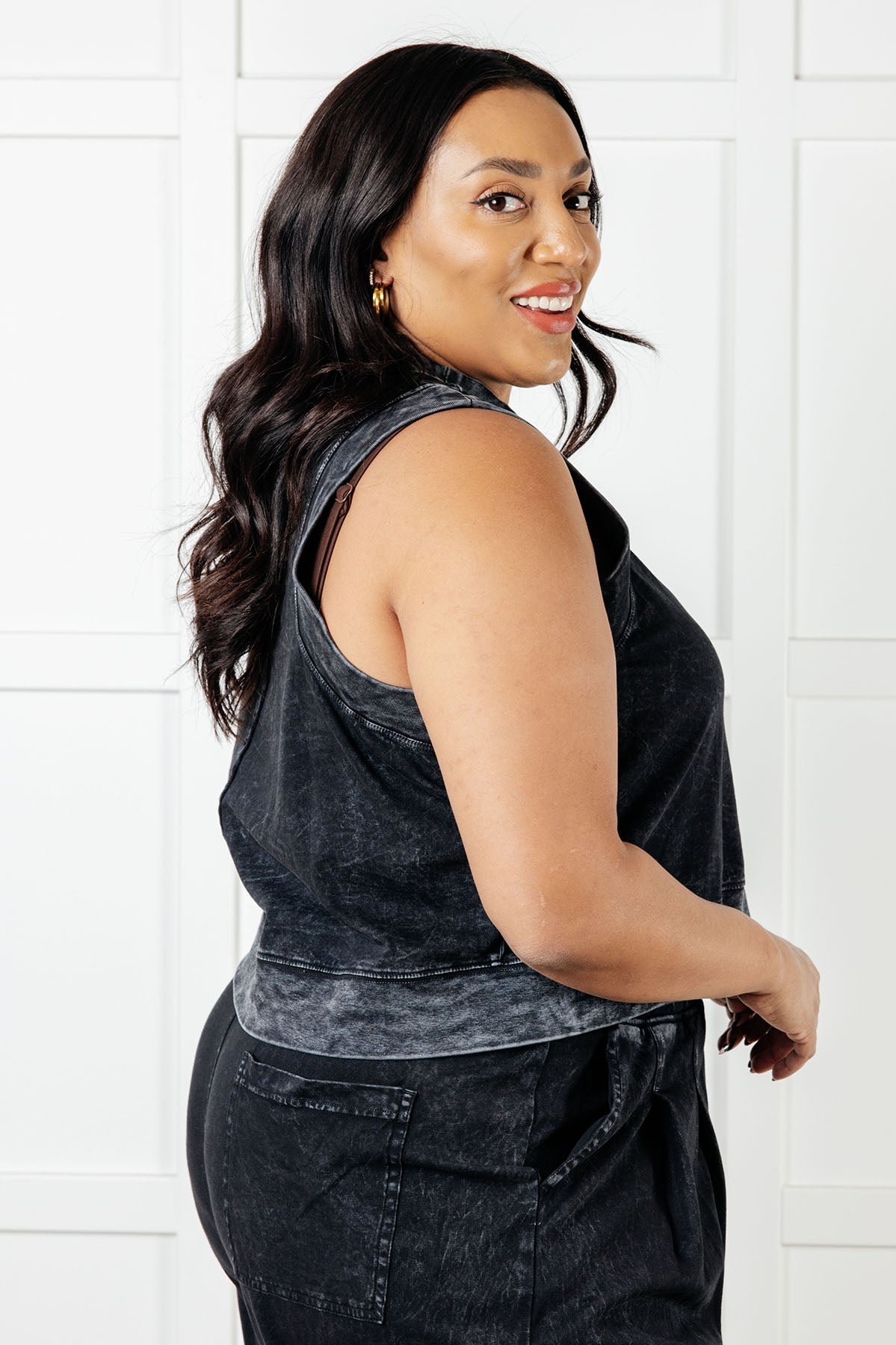 Chasing the Gains Tank Top in Black-Tops-Stay Foxy Boutique, Florissant, Missouri