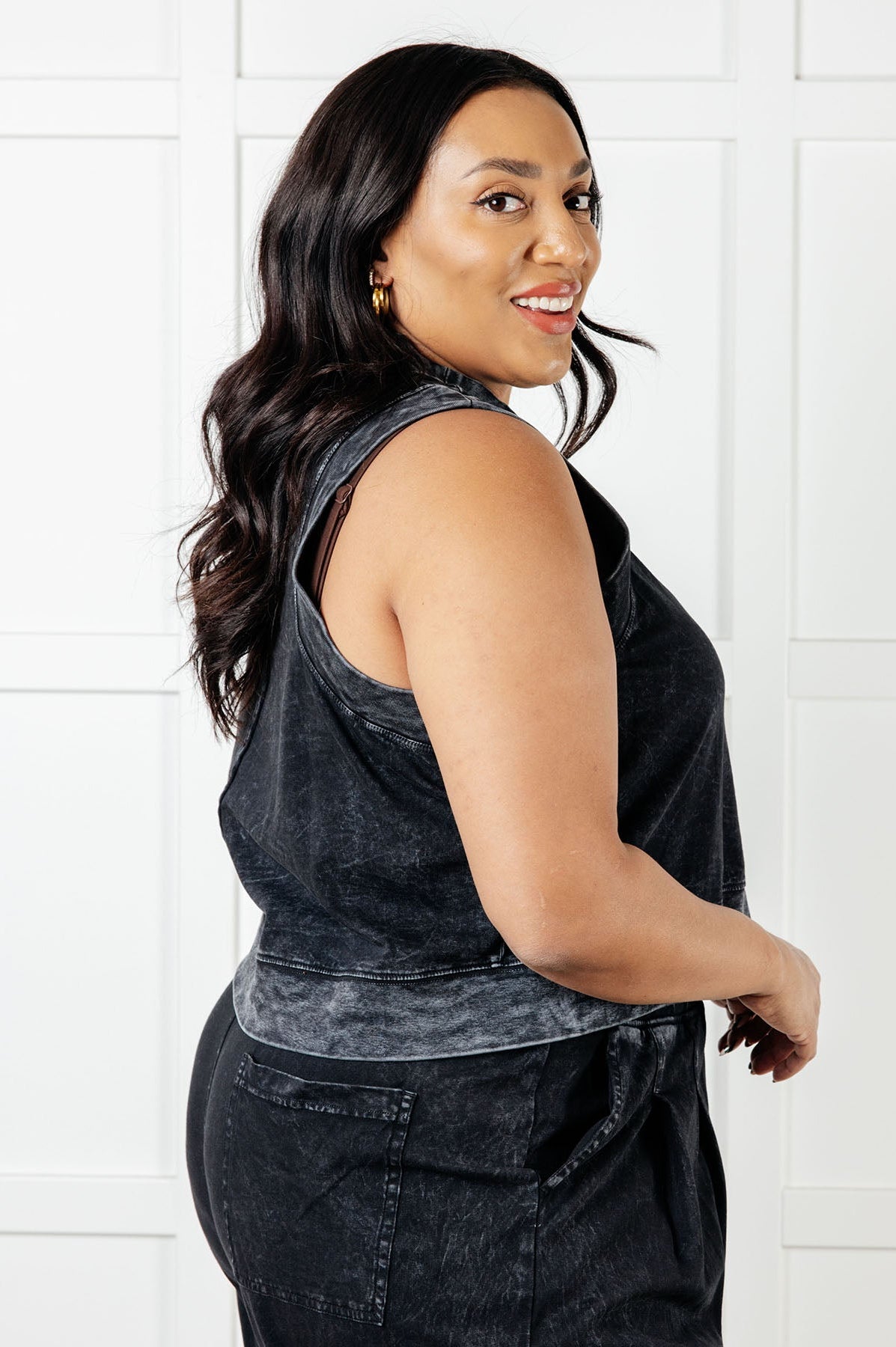 Chasing the Gains Tank Top in Black-Tops-Stay Foxy Boutique, Florissant, Missouri