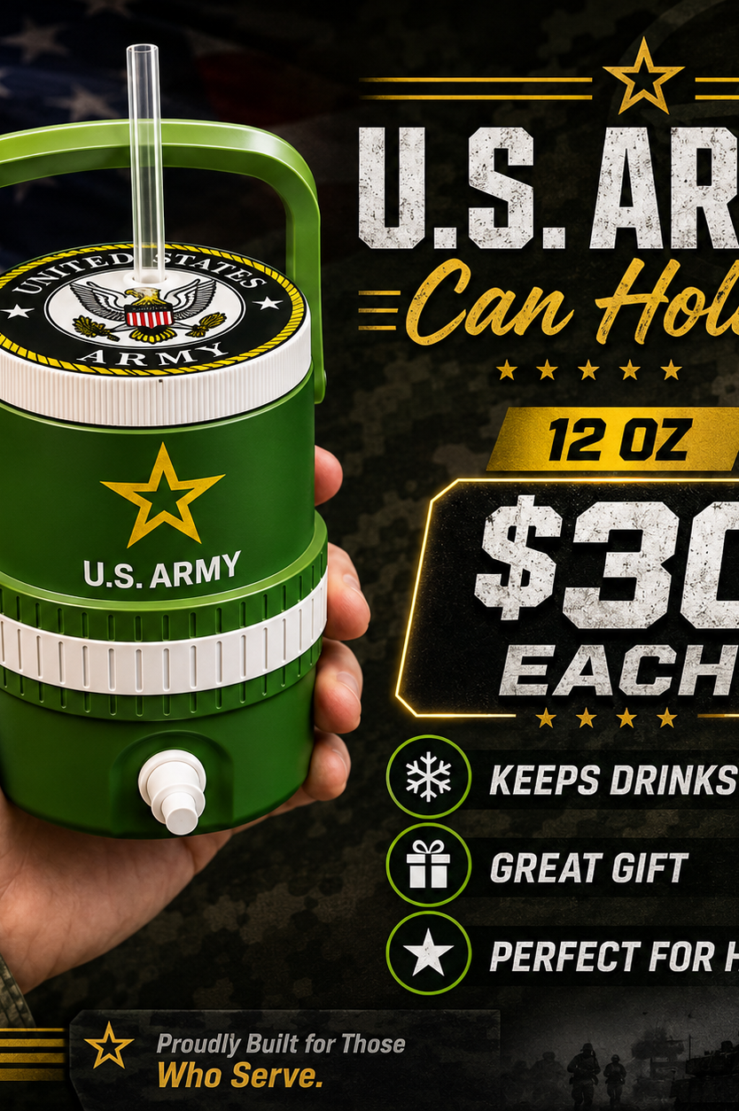 MILITARY BRANCH-3D PRINTED CUSTOM 12 OUNCE CAN HOLDERS-Stay Foxy Boutique, Florissant, Missouri