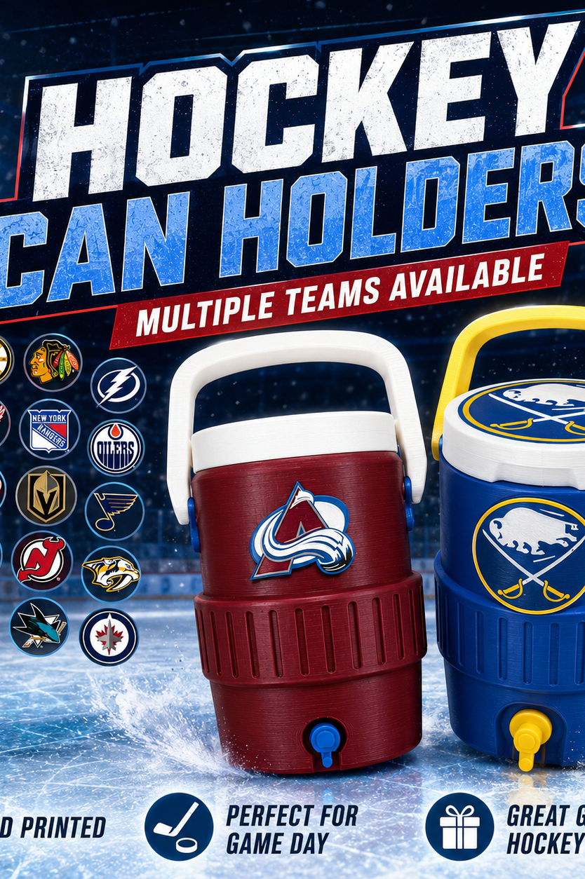 HOCKEY FAV TEAMS-3D PRINTED CUSTOM 12 OUNCE CAN HOLDERS-Stay Foxy Boutique, Florissant, Missouri