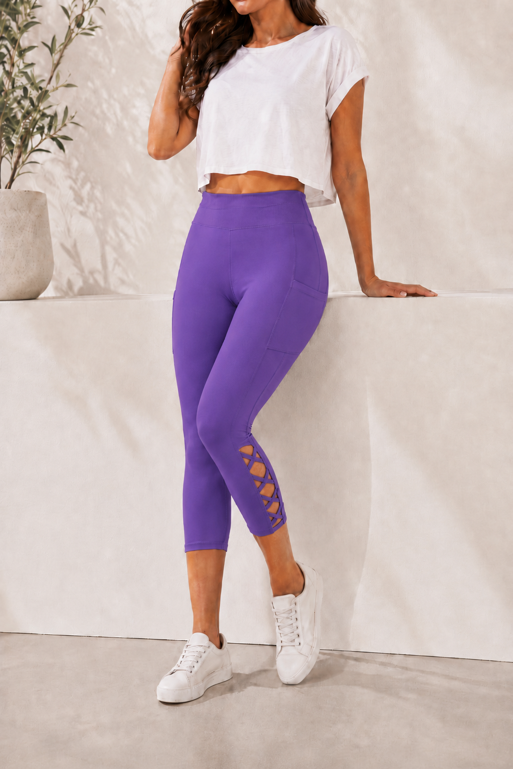 CRISS CROS RUN- VIOLET-Stay Foxy Boutique, Florissant, Missouri