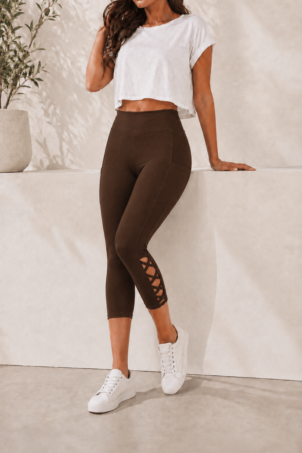 CRISS CROS RUN- CHOCOLATE BROWN-Stay Foxy Boutique, Florissant, Missouri