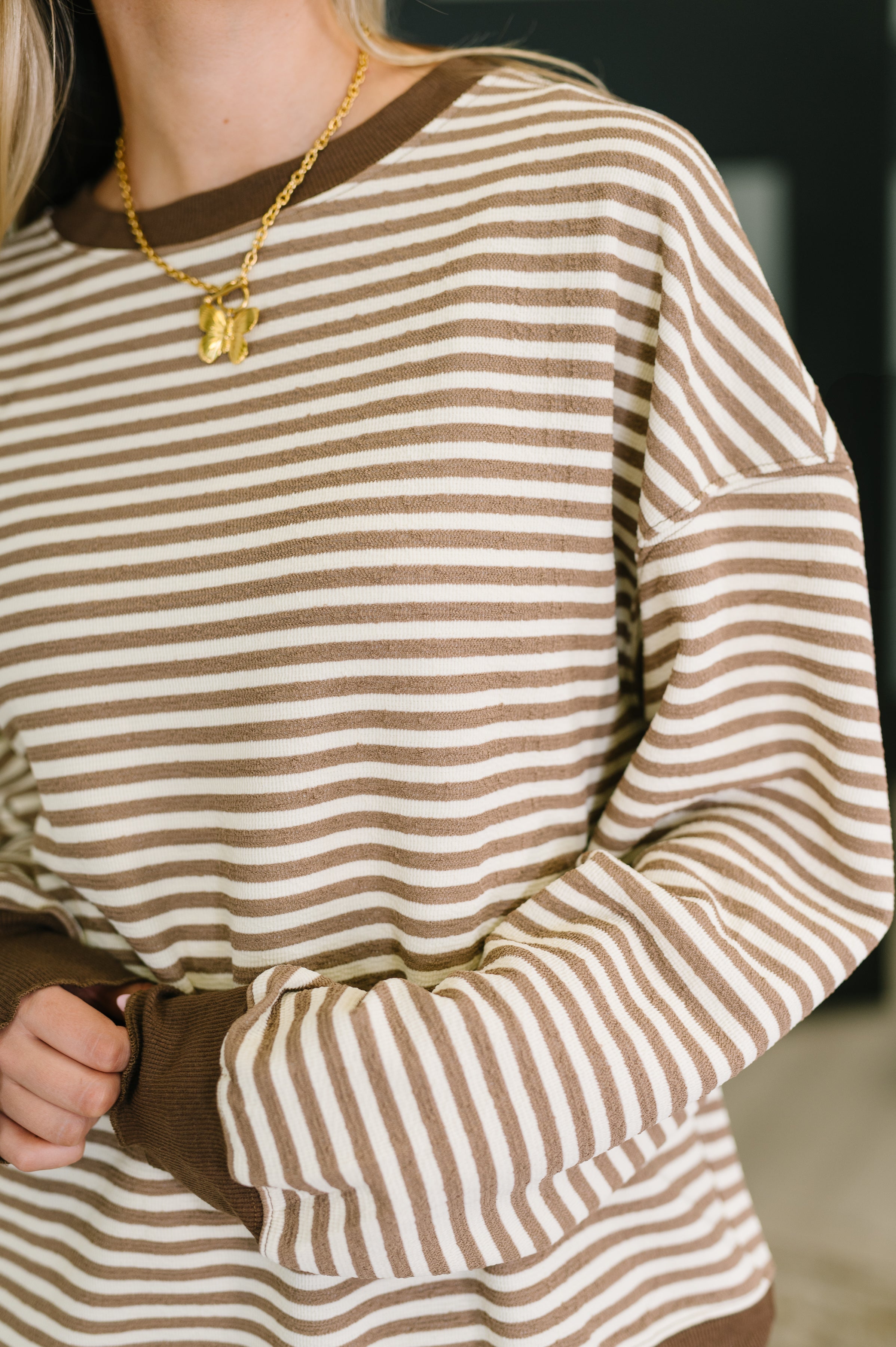 Cocoa Lane Stripe Top-Womens-Stay Foxy Boutique, Florissant, Missouri
