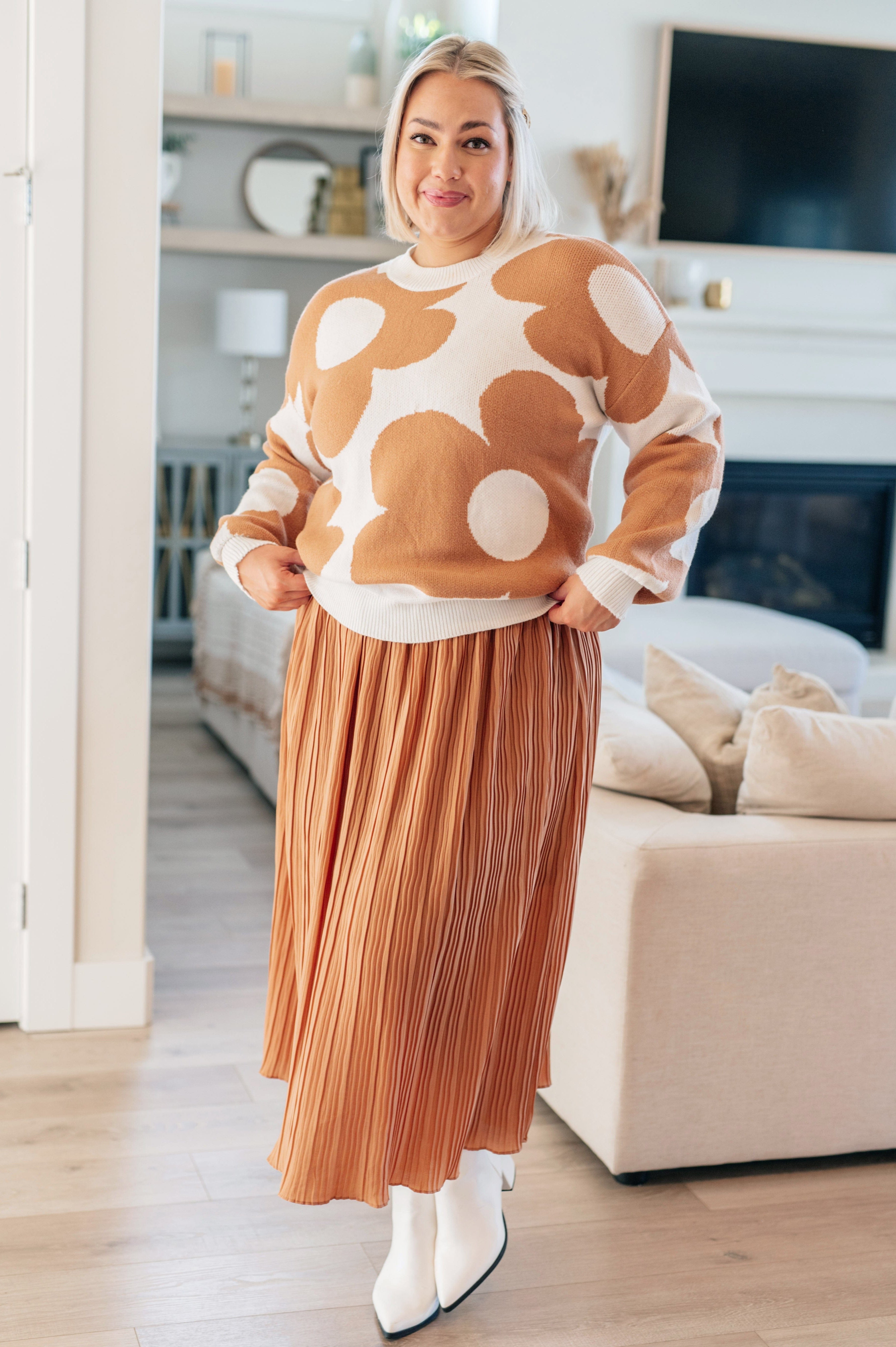 Bigger is Better Mod Floral Sweater-Tops-Stay Foxy Boutique, Florissant, Missouri