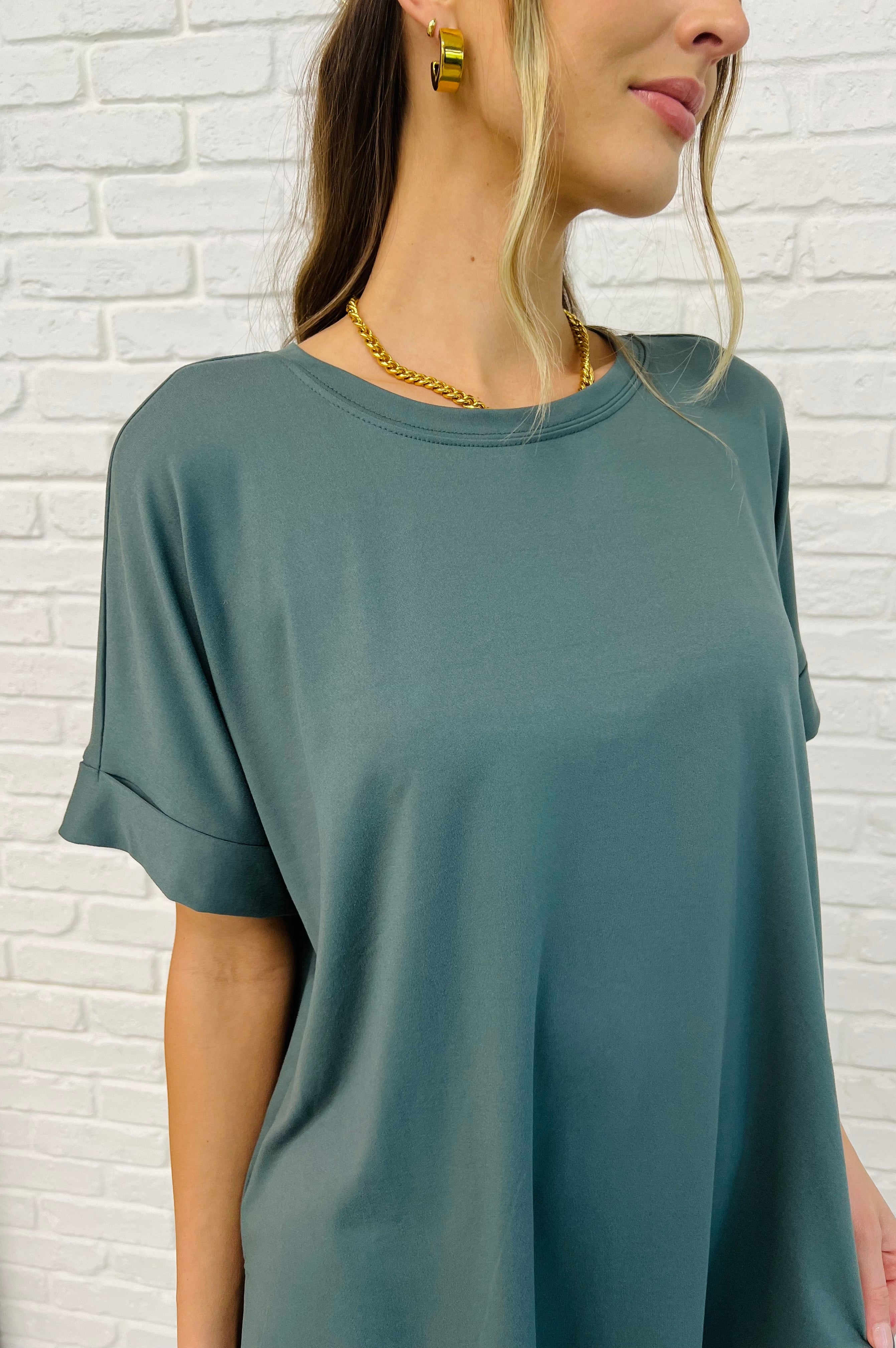 Comfy Cruising Top and Biker Shorts Set in Ash Jade-Womens-Stay Foxy Boutique, Florissant, Missouri