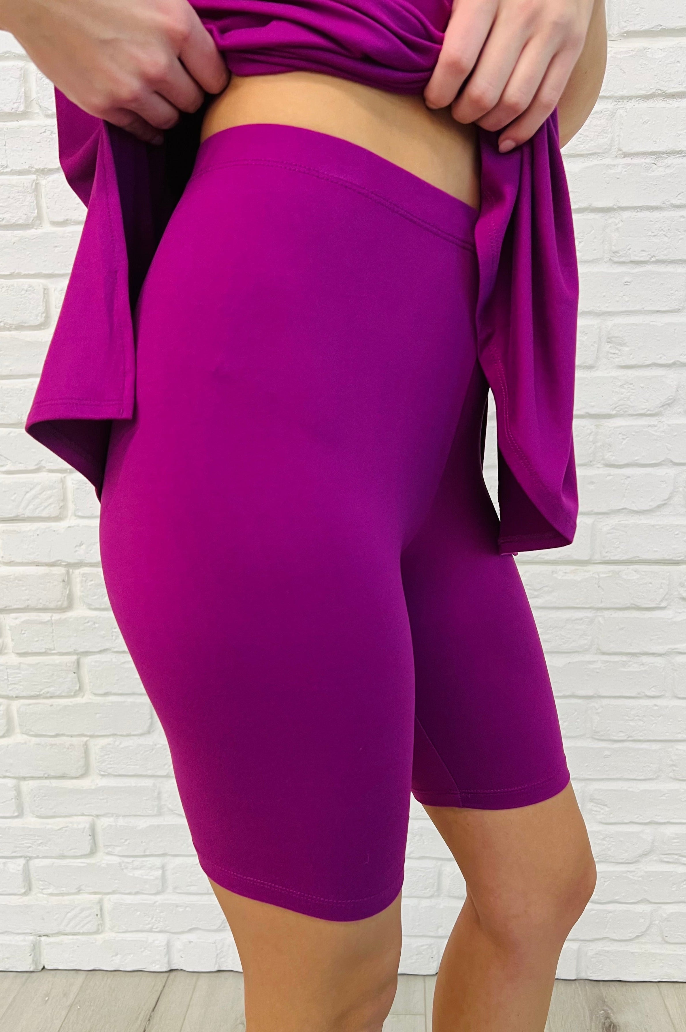 Comfy Cruising Top and Biker Shorts Set in Lt Plum-Womens-Stay Foxy Boutique, Florissant, Missouri