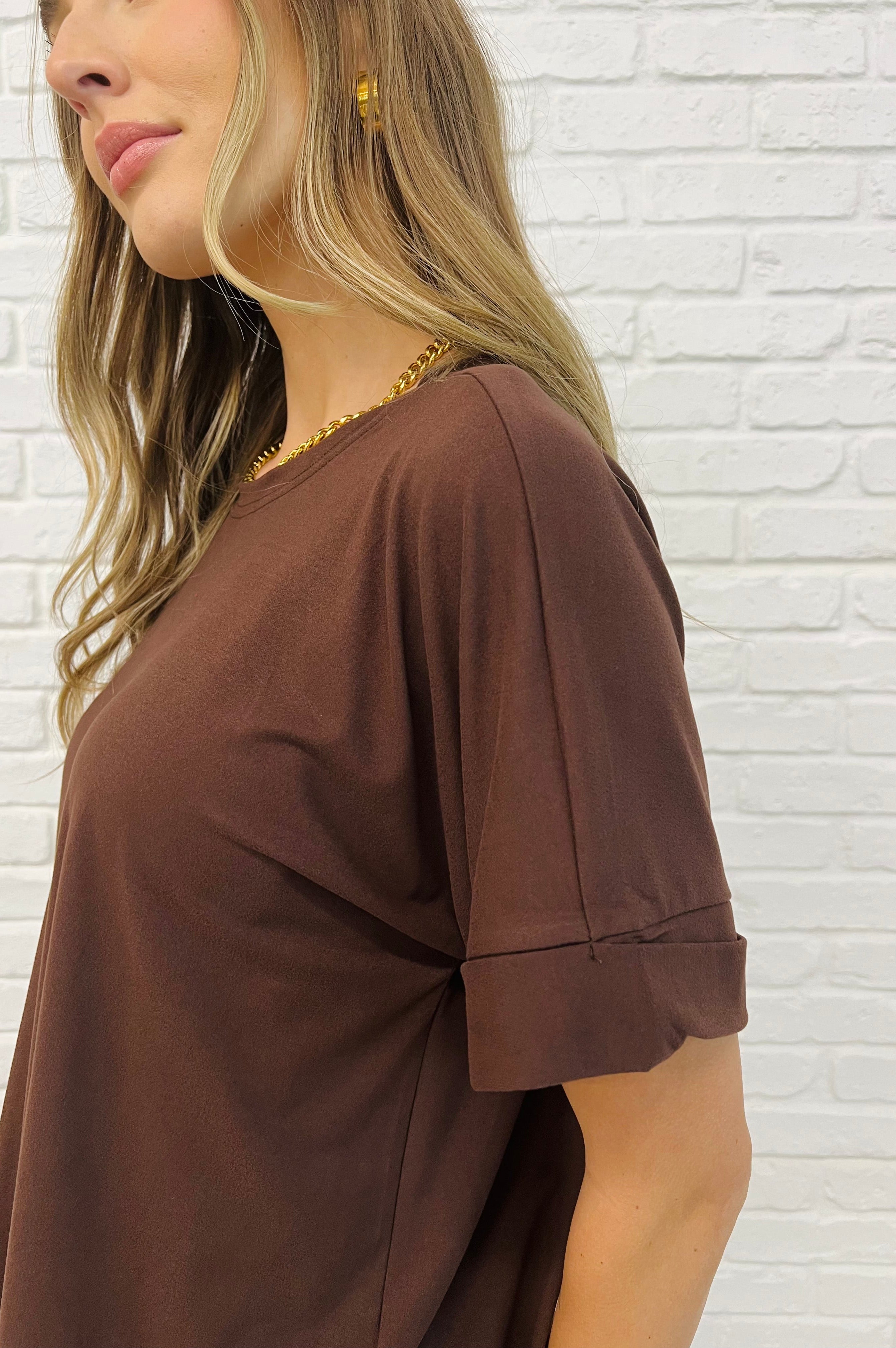 Comfy Cruising Top and Biker Shorts Set in Mahogany-Womens-Stay Foxy Boutique, Florissant, Missouri