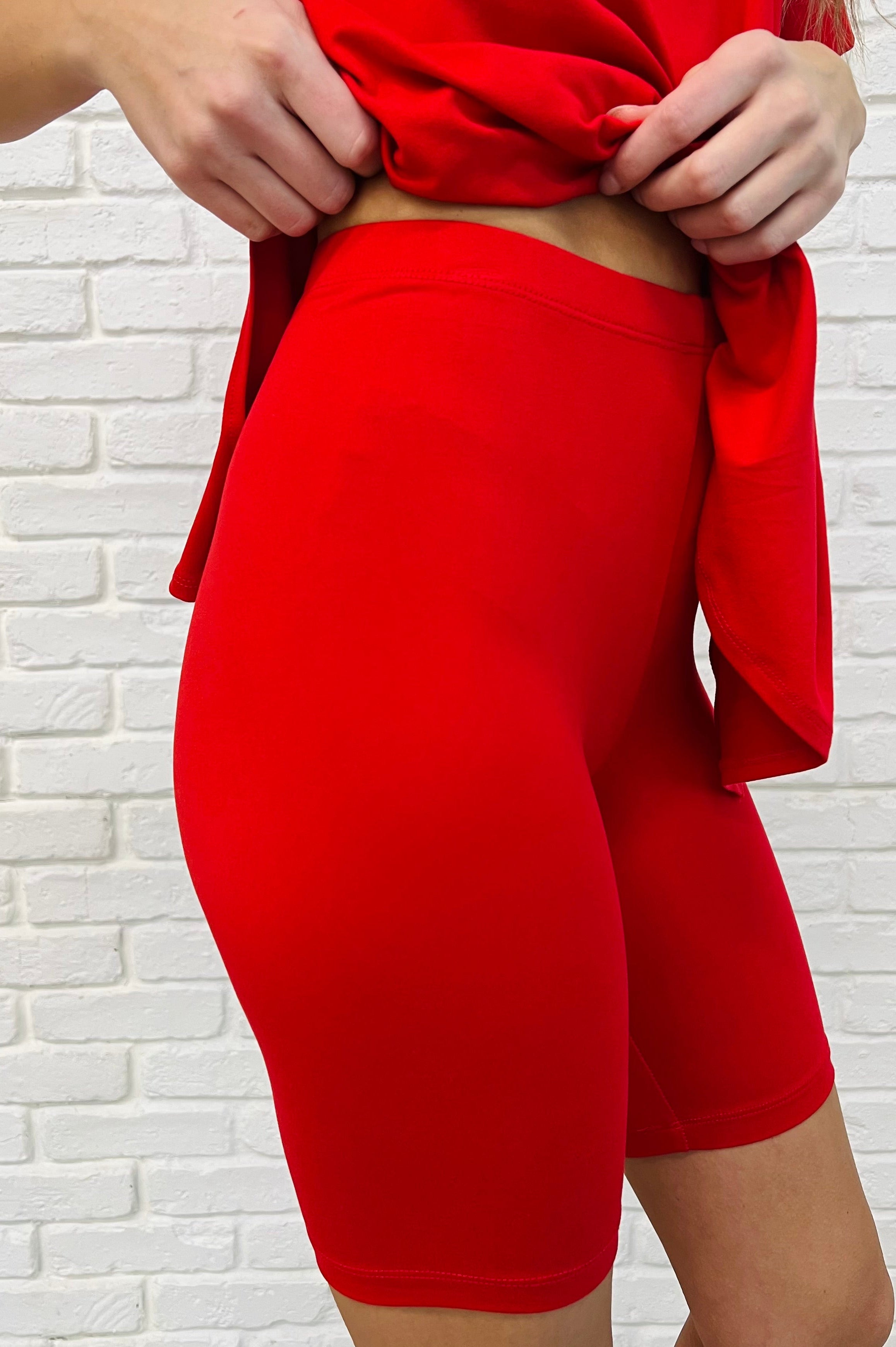 Comfy Cruising Top and Biker Shorts Set in Ruby-Womens-Stay Foxy Boutique, Florissant, Missouri