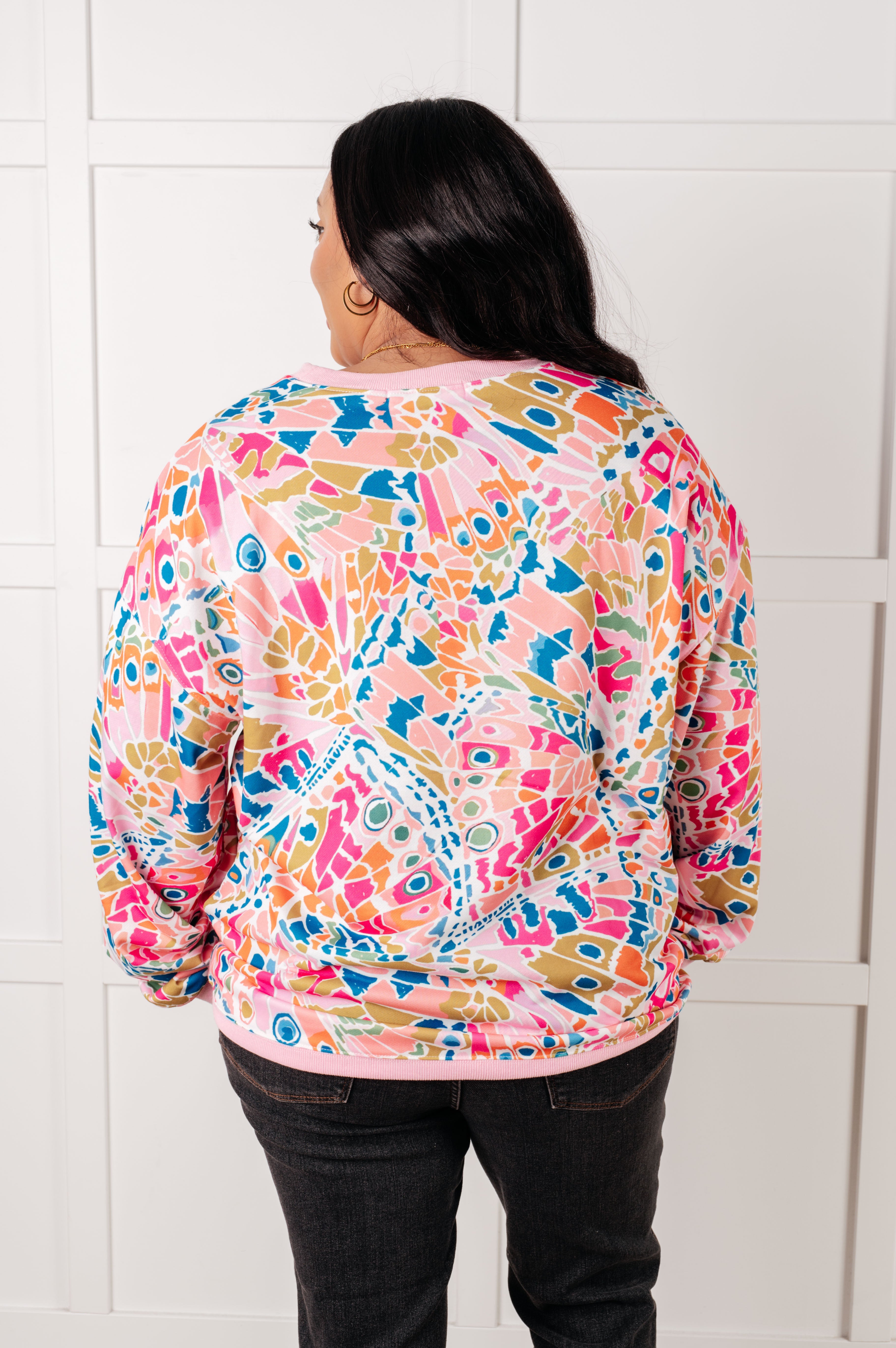 Confusing Times Abstract Print Pullover-Tops-Stay Foxy Boutique, Florissant, Missouri