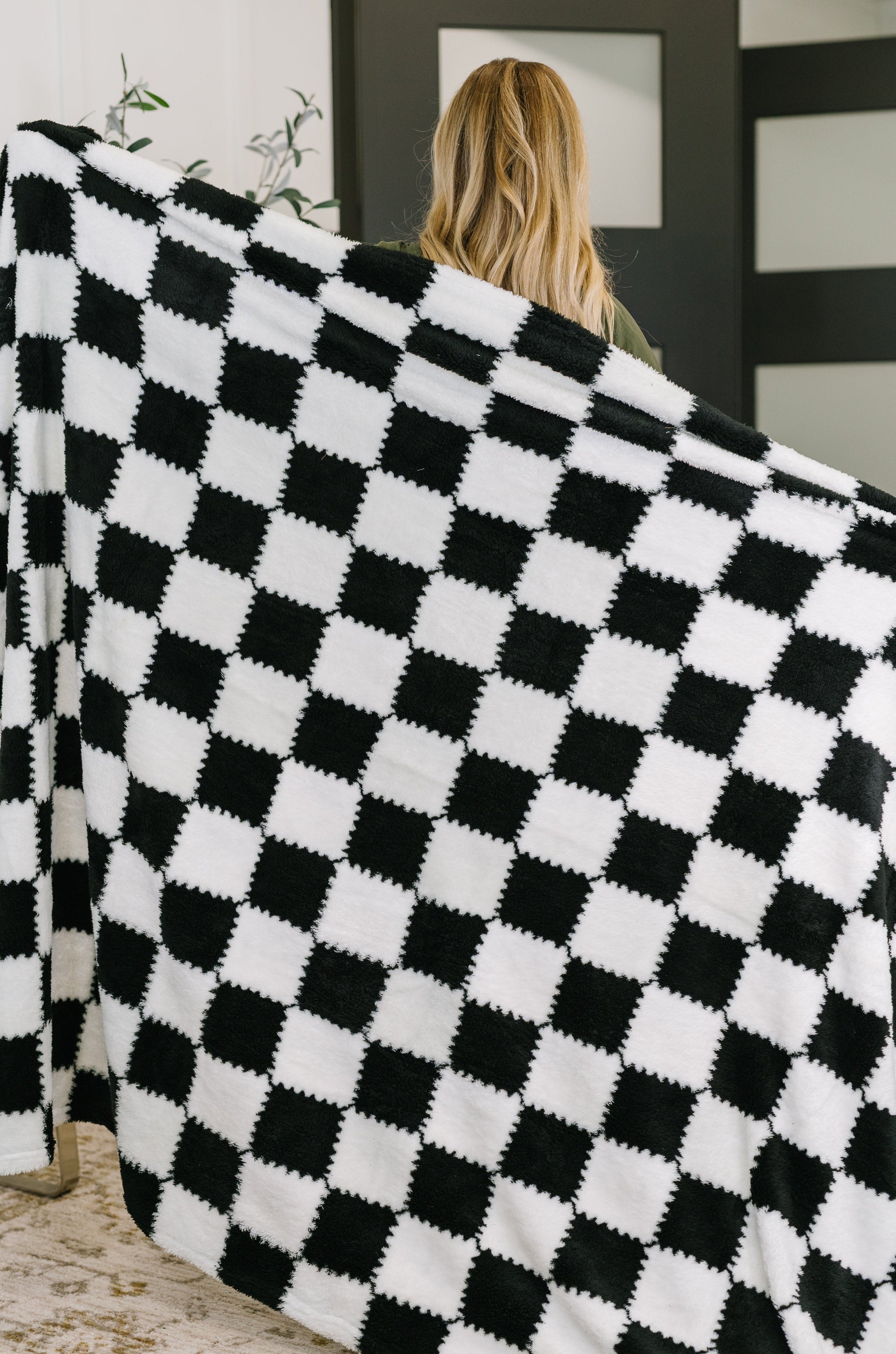 Cookies & Cream Checks Blanket-Womens-Stay Foxy Boutique, Florissant, Missouri