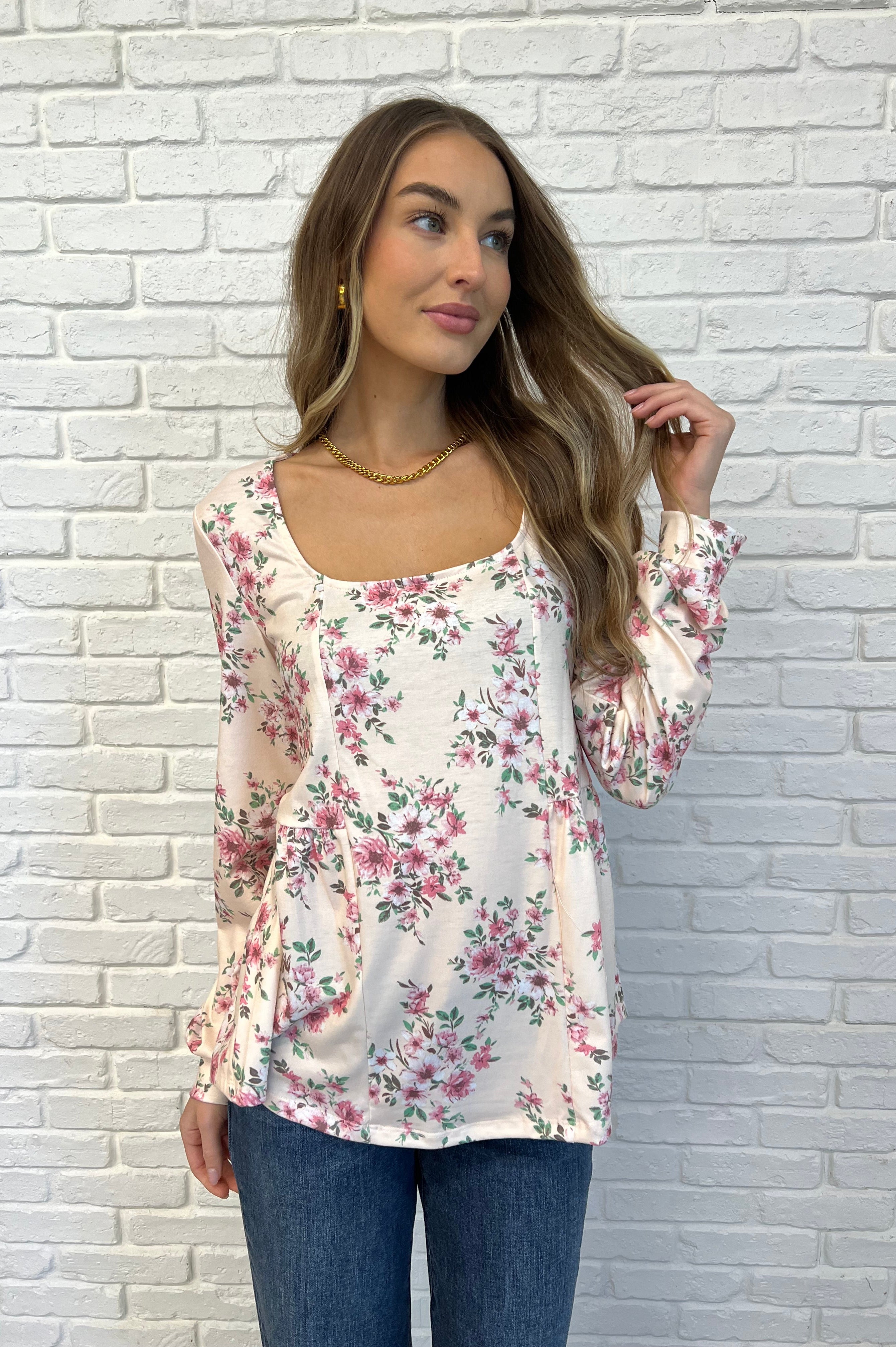 Cool to Be Kind Floral Blouse-Womens-Stay Foxy Boutique, Florissant, Missouri