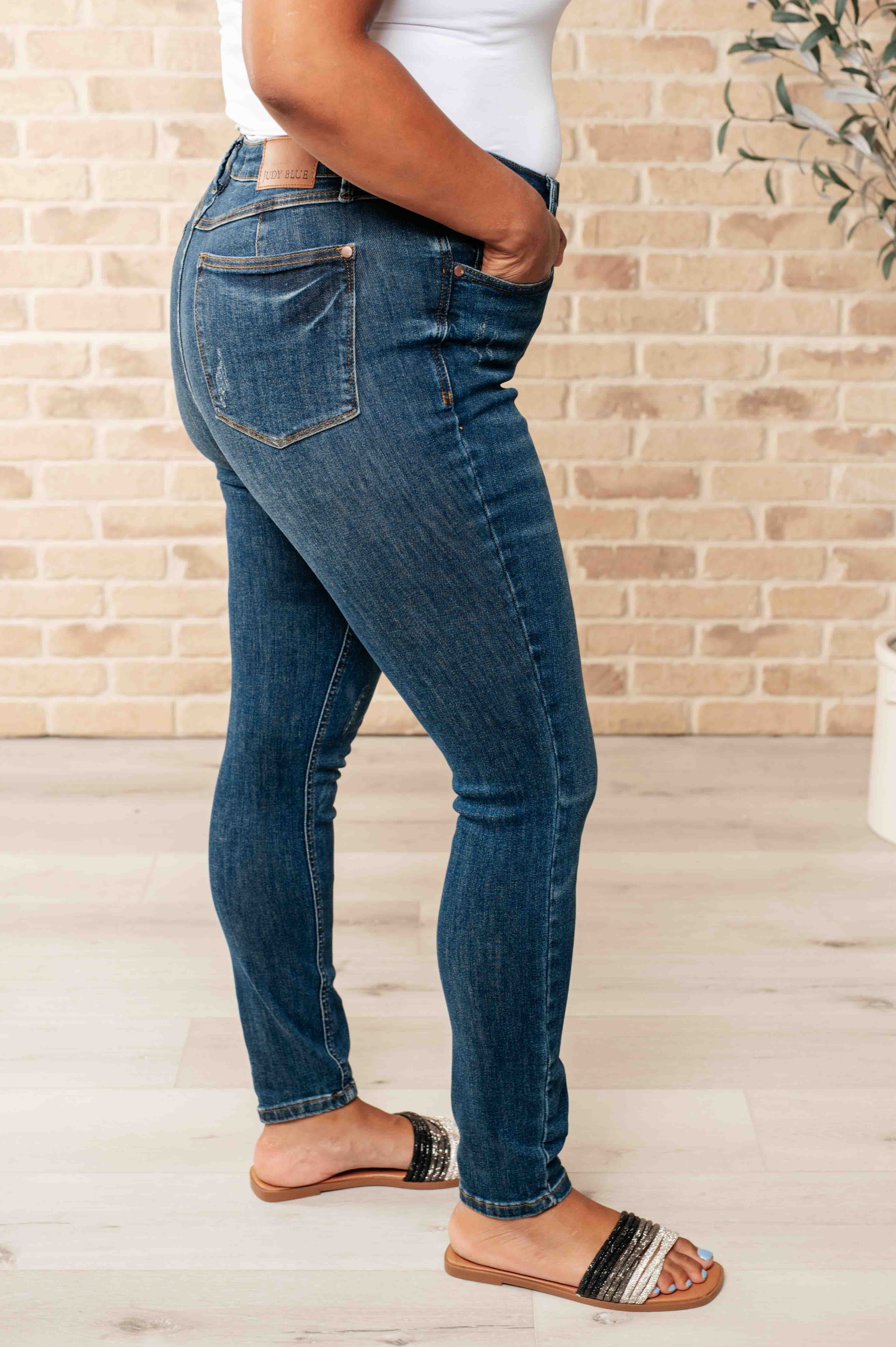 Cora High Rise Control Top Skinny Jeans-Denim-Stay Foxy Boutique, Florissant, Missouri