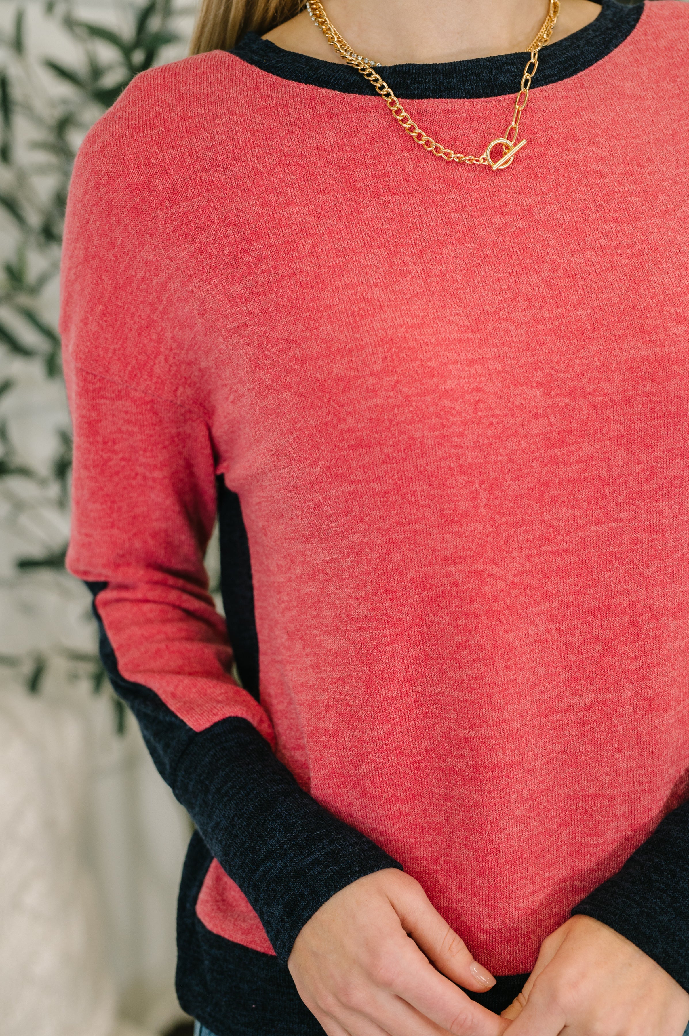 Couldn't Be Happier Color Block Long Sleeve Top-Womens-Stay Foxy Boutique, Florissant, Missouri