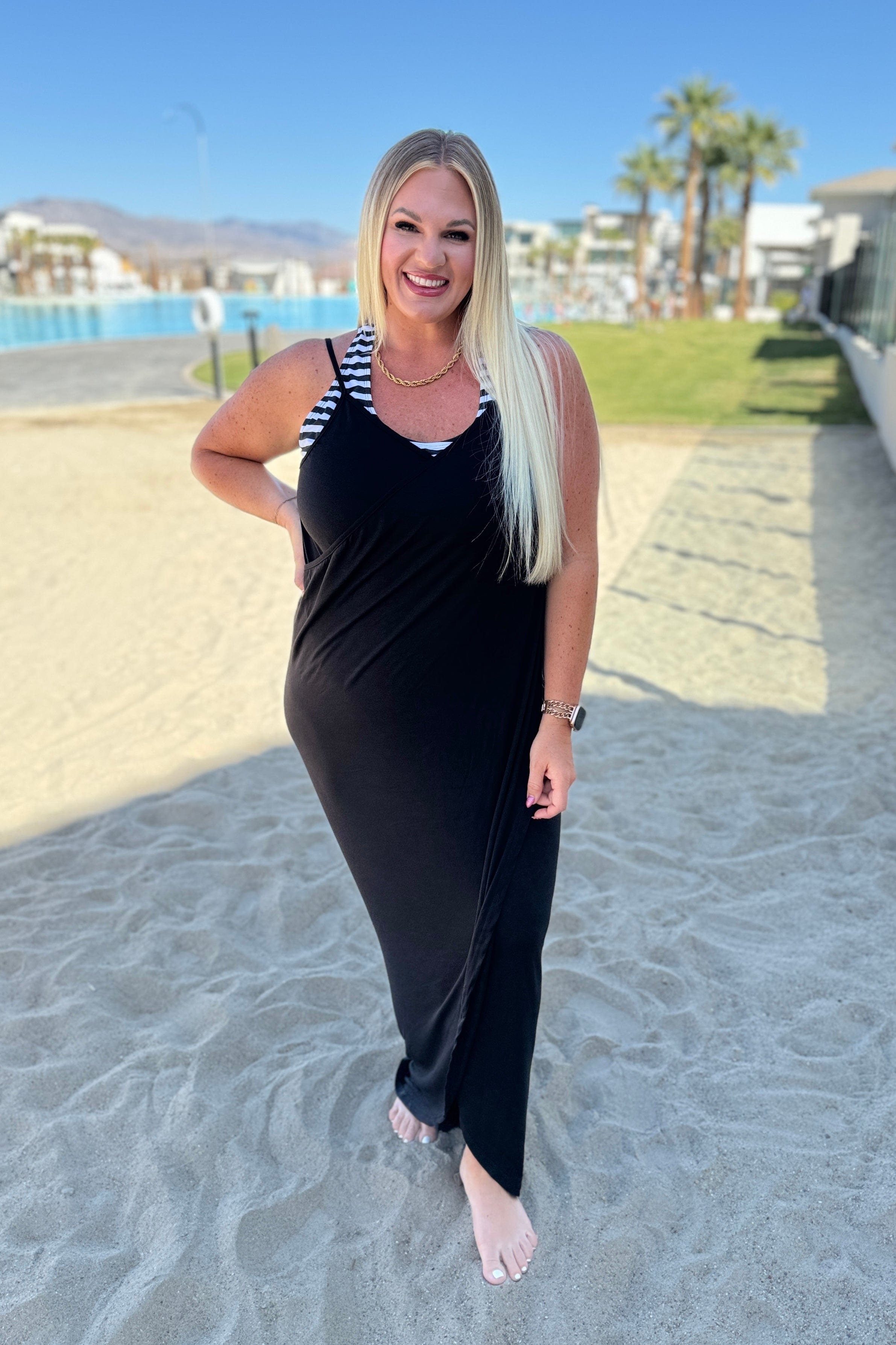 Crossed My Mind Swim Cover Up-Swimwear-Stay Foxy Boutique, Florissant, Missouri