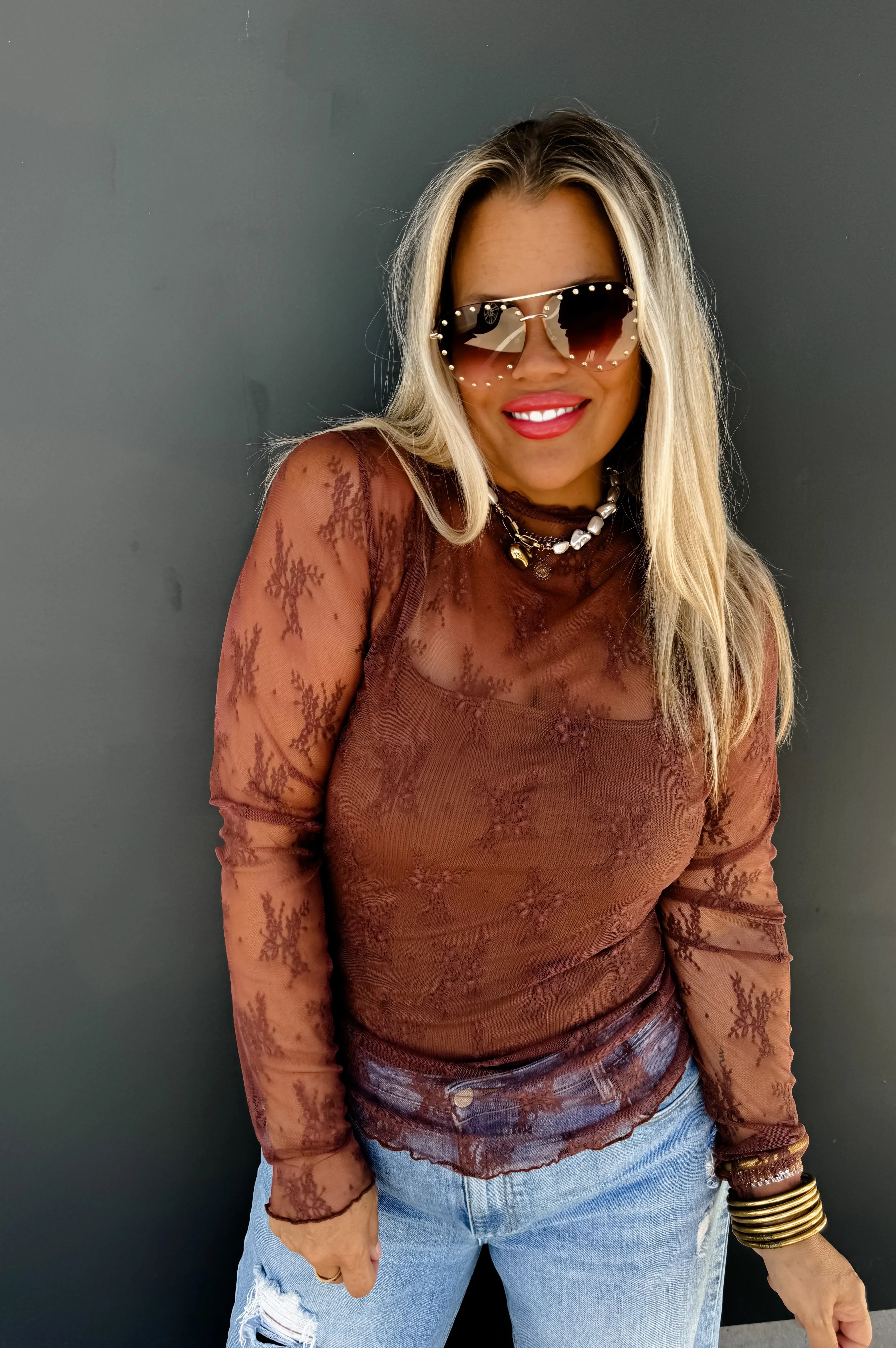 PREORDER: Roxy Lace Top in Six Colors-Womens-Stay Foxy Boutique, Florissant, Missouri