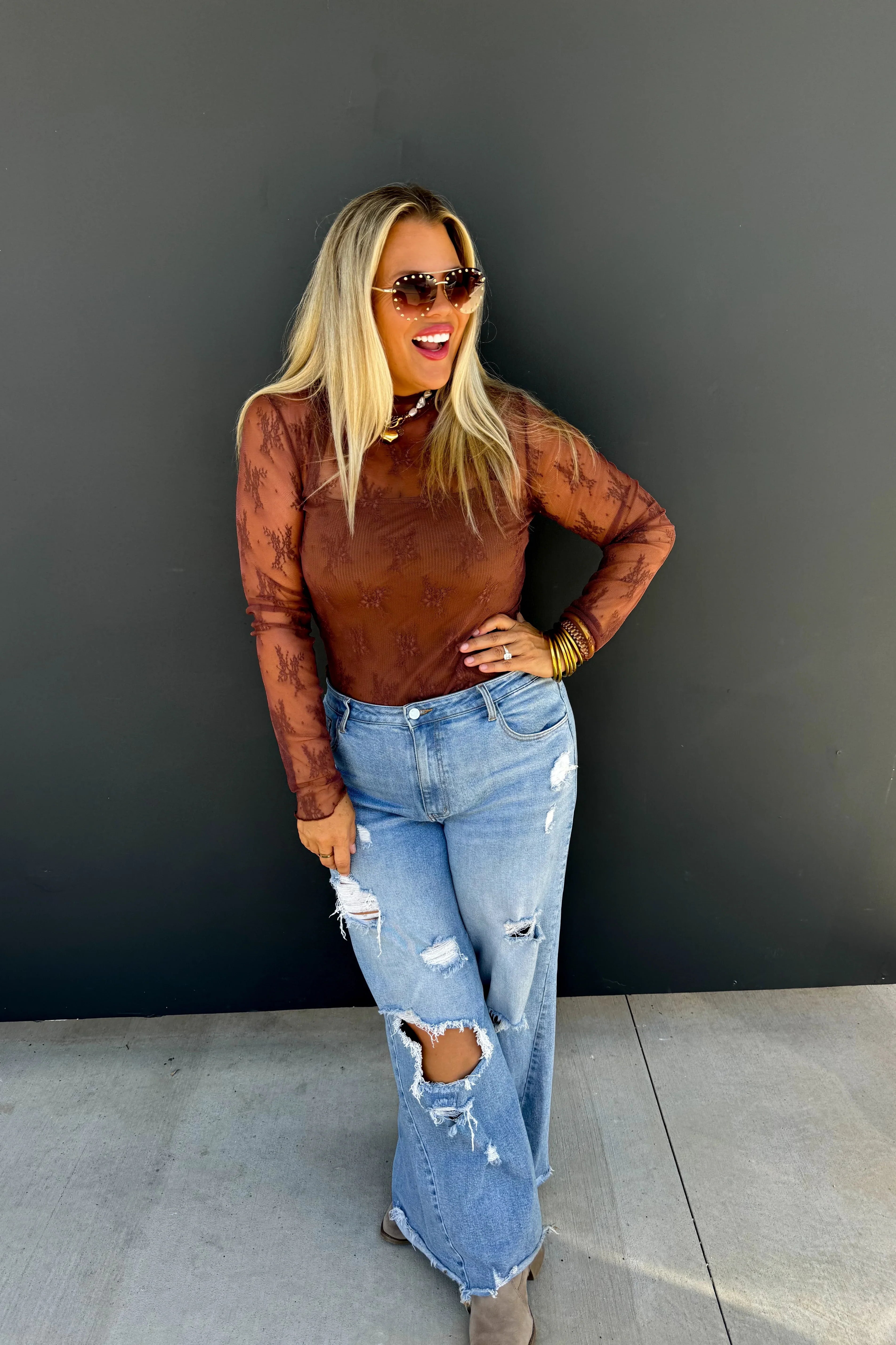 PREORDER: Roxy Lace Top in Six Colors-Womens-Stay Foxy Boutique, Florissant, Missouri