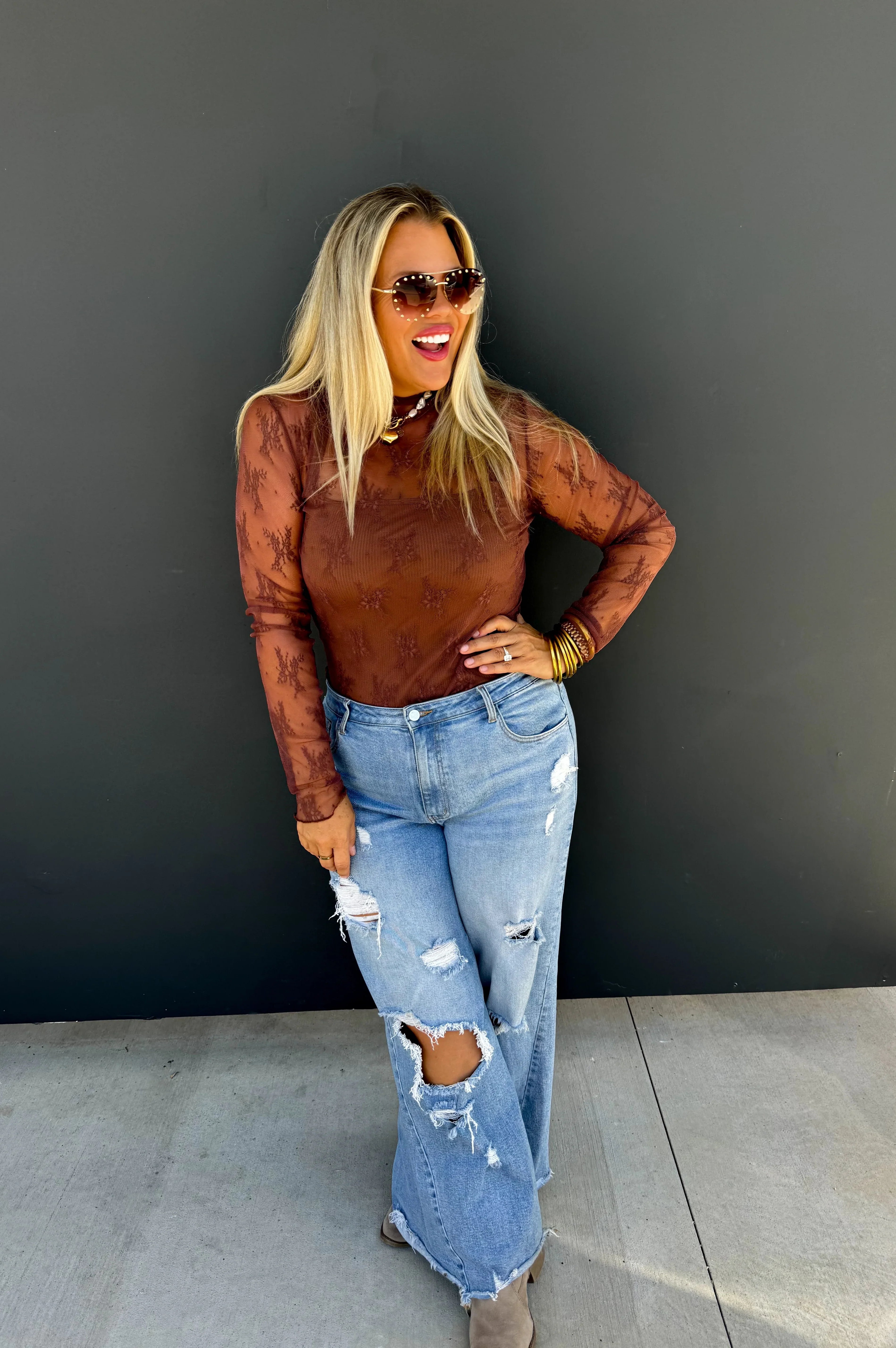 PREORDER: Roxy Lace Top in Six Colors-Womens-Stay Foxy Boutique, Florissant, Missouri