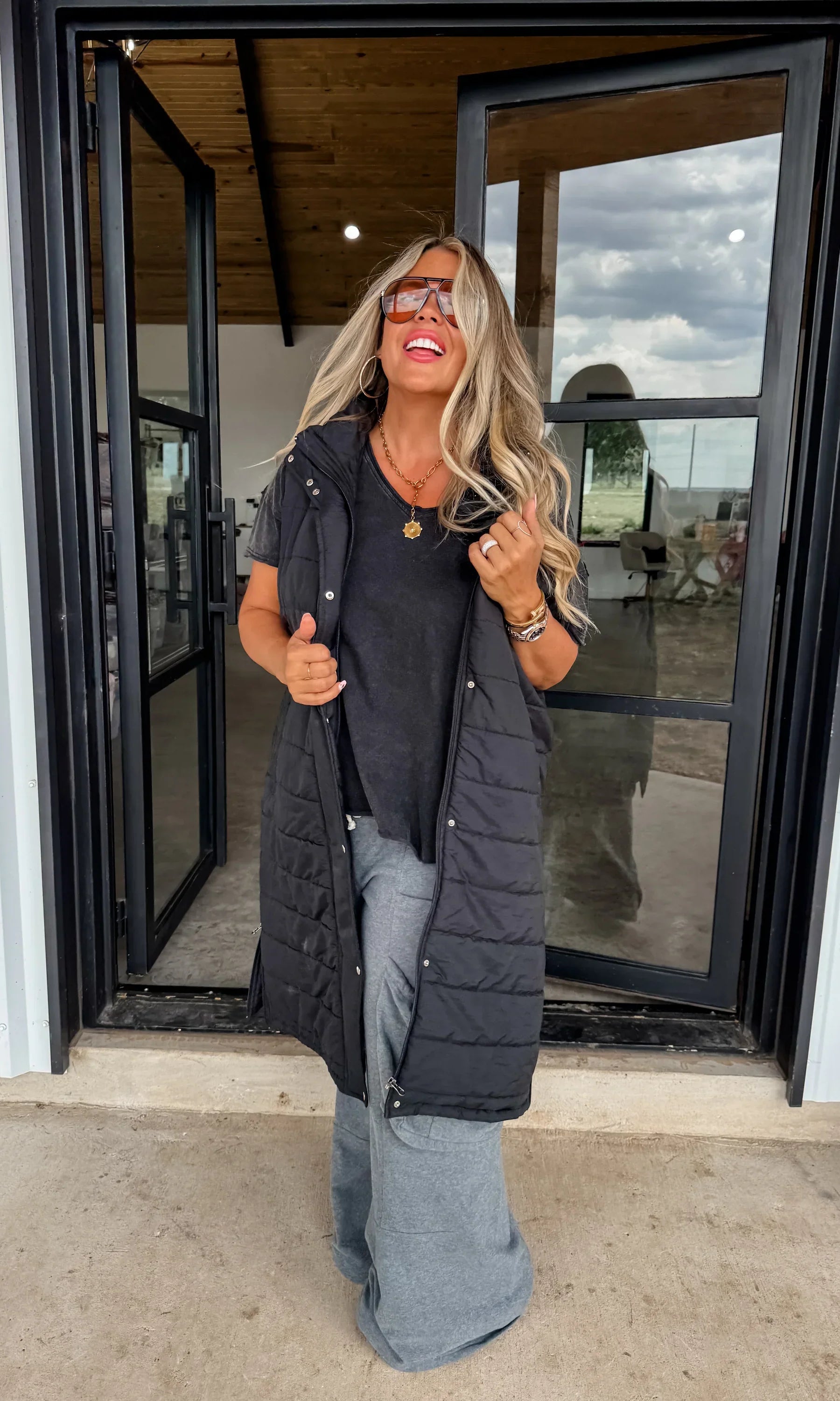 PREORDER: Kendall Long Puffer Vest-Womens-Stay Foxy Boutique, Florissant, Missouri