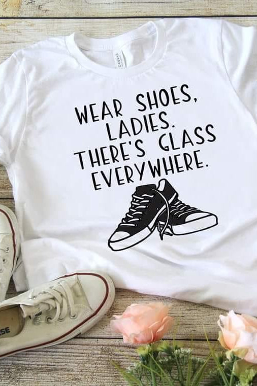 Wear Shoes Graphic T shirt-Graphic T-Stay Foxy Boutique, Florissant, Missouri