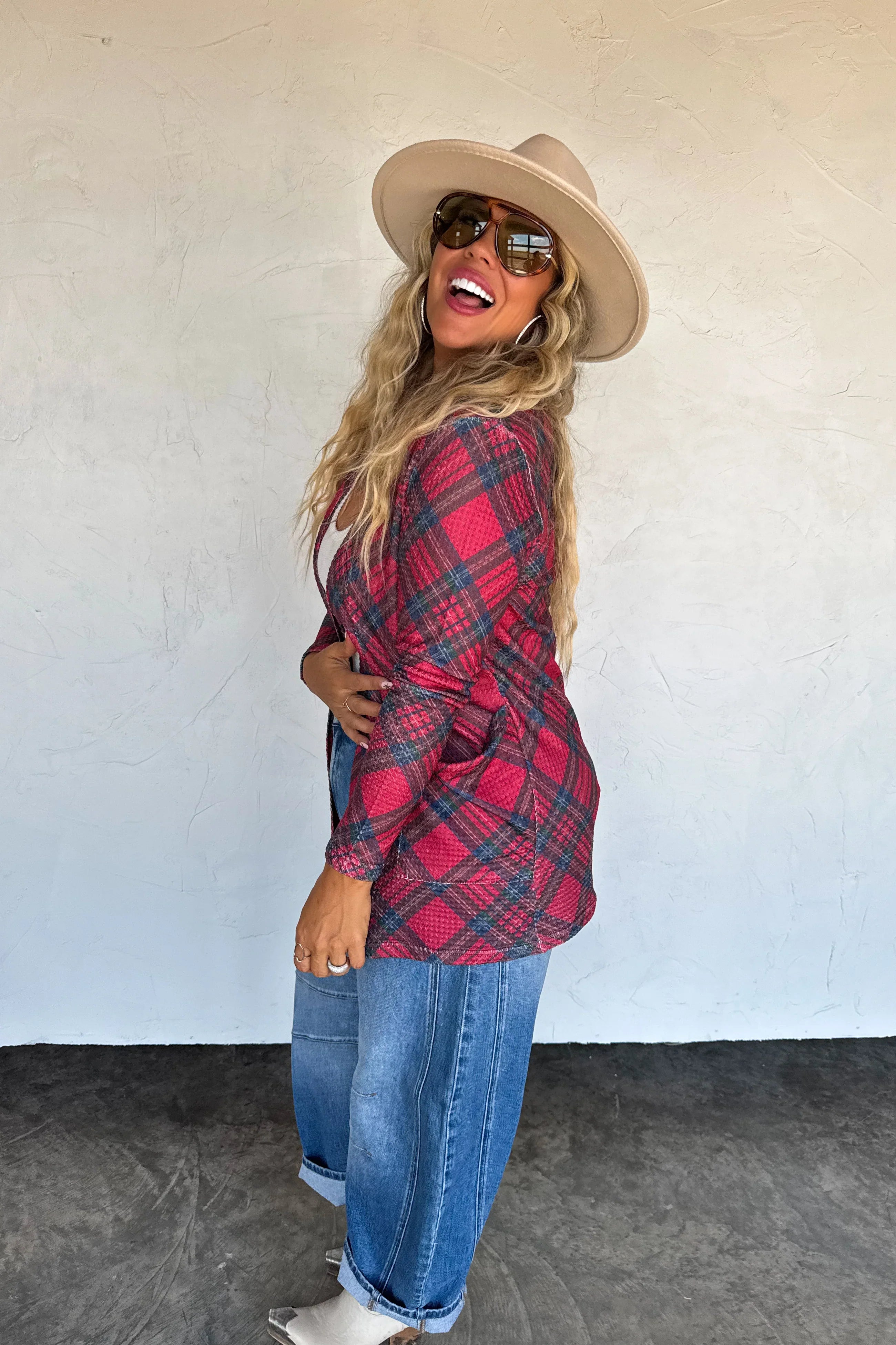 PREORDER: Plaid Lola Cardigans-Womens-Stay Foxy Boutique, Florissant, Missouri