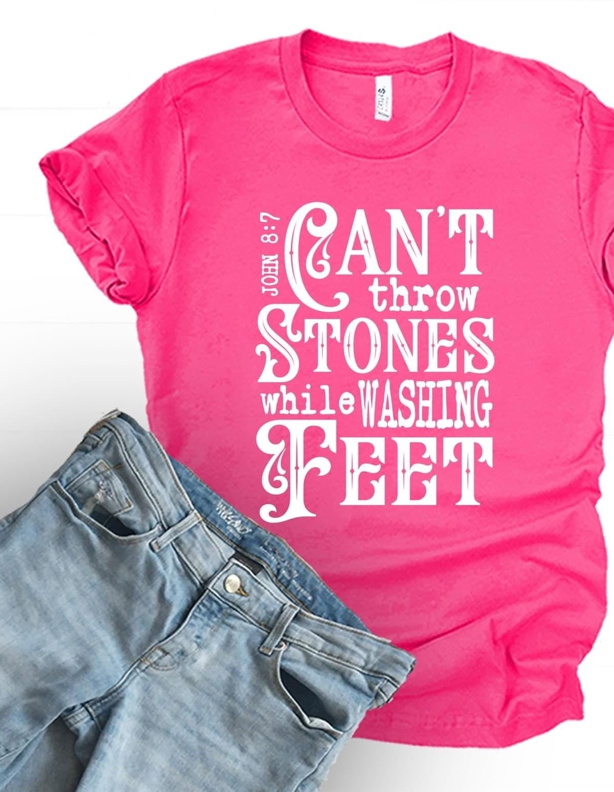 Cant Throw Stones Graphic T-Graphic T-Stay Foxy Boutique, Florissant, Missouri