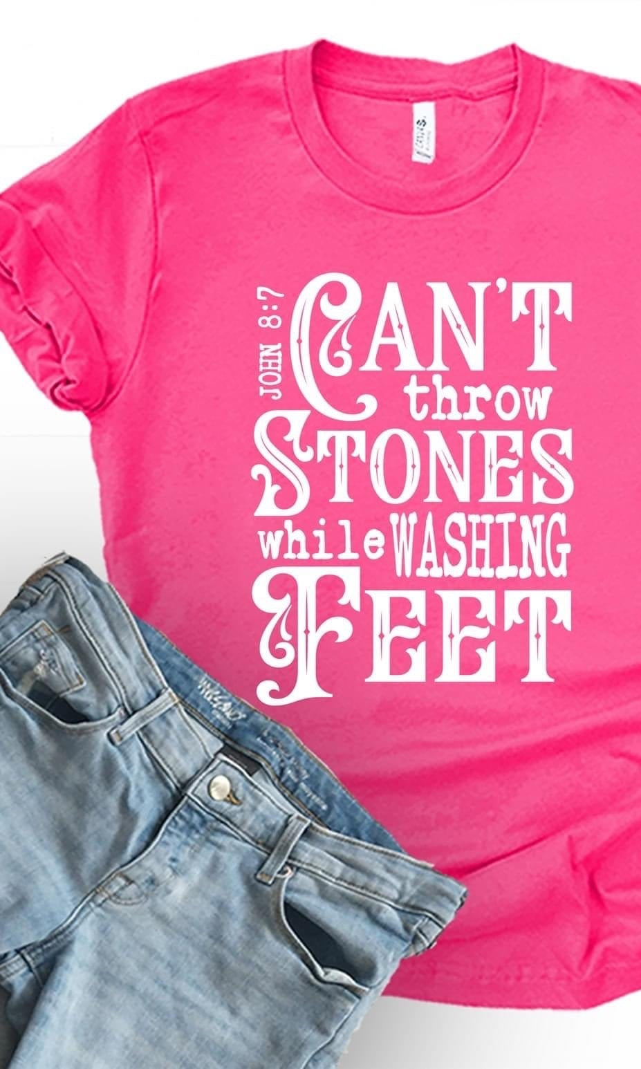 Cant Throw Stones Graphic T-Graphic T-Stay Foxy Boutique, Florissant, Missouri