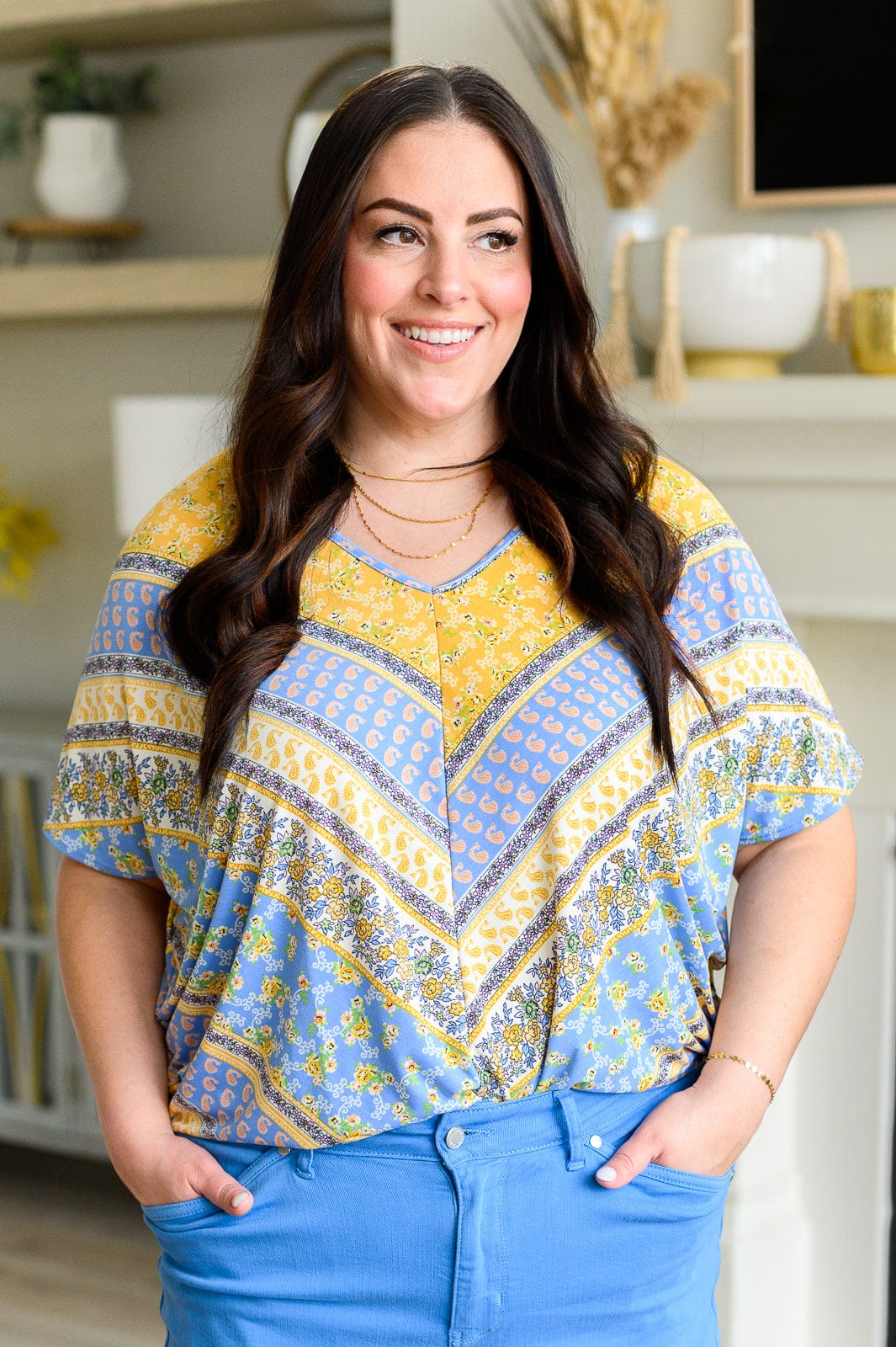 For All We Know V-Neck Blouse-Tops-Stay Foxy Boutique, Florissant, Missouri