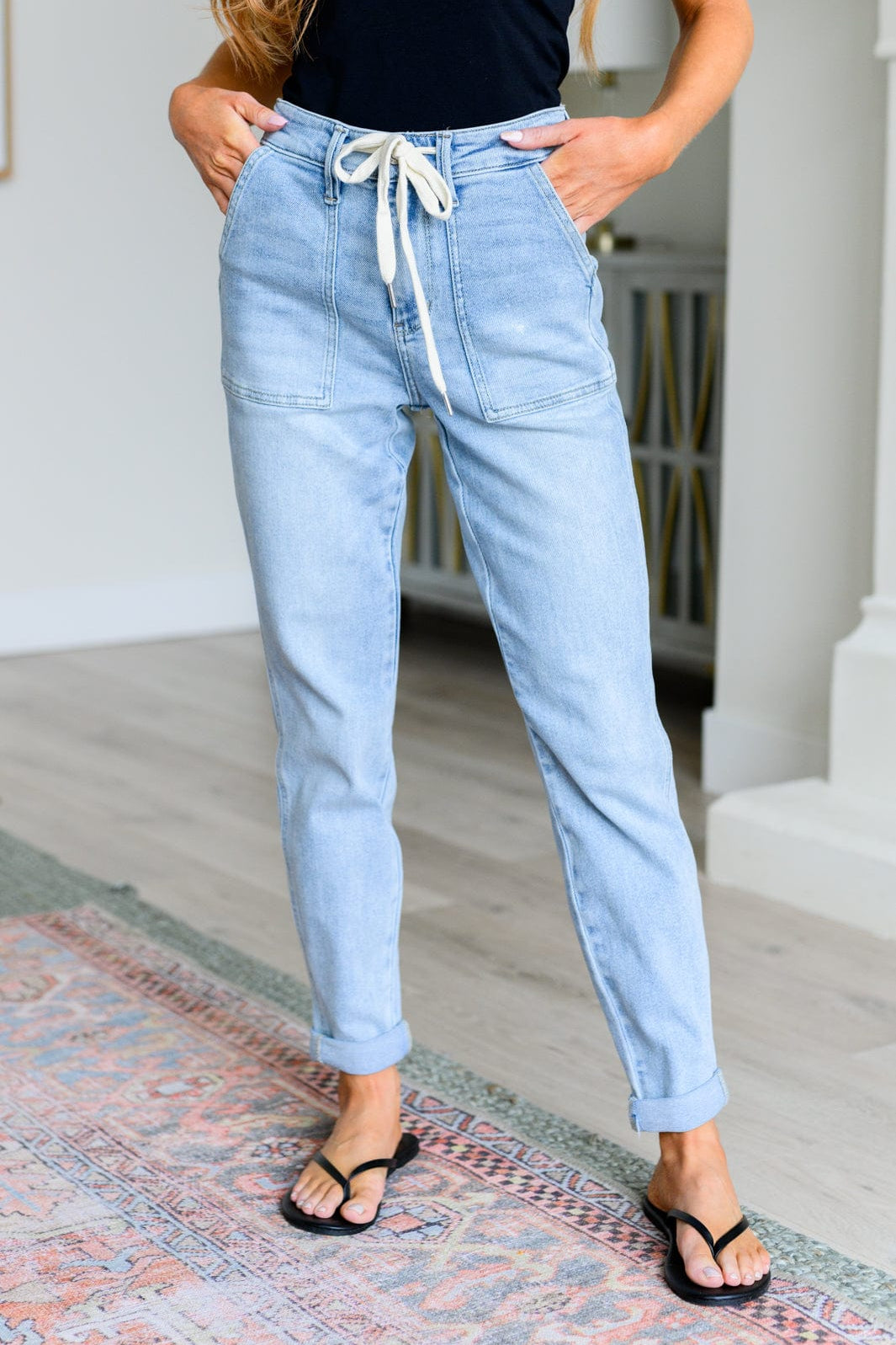 Cooper High Rise Vintage Denim Jogger-Womens-Stay Foxy Boutique, Florissant, Missouri
