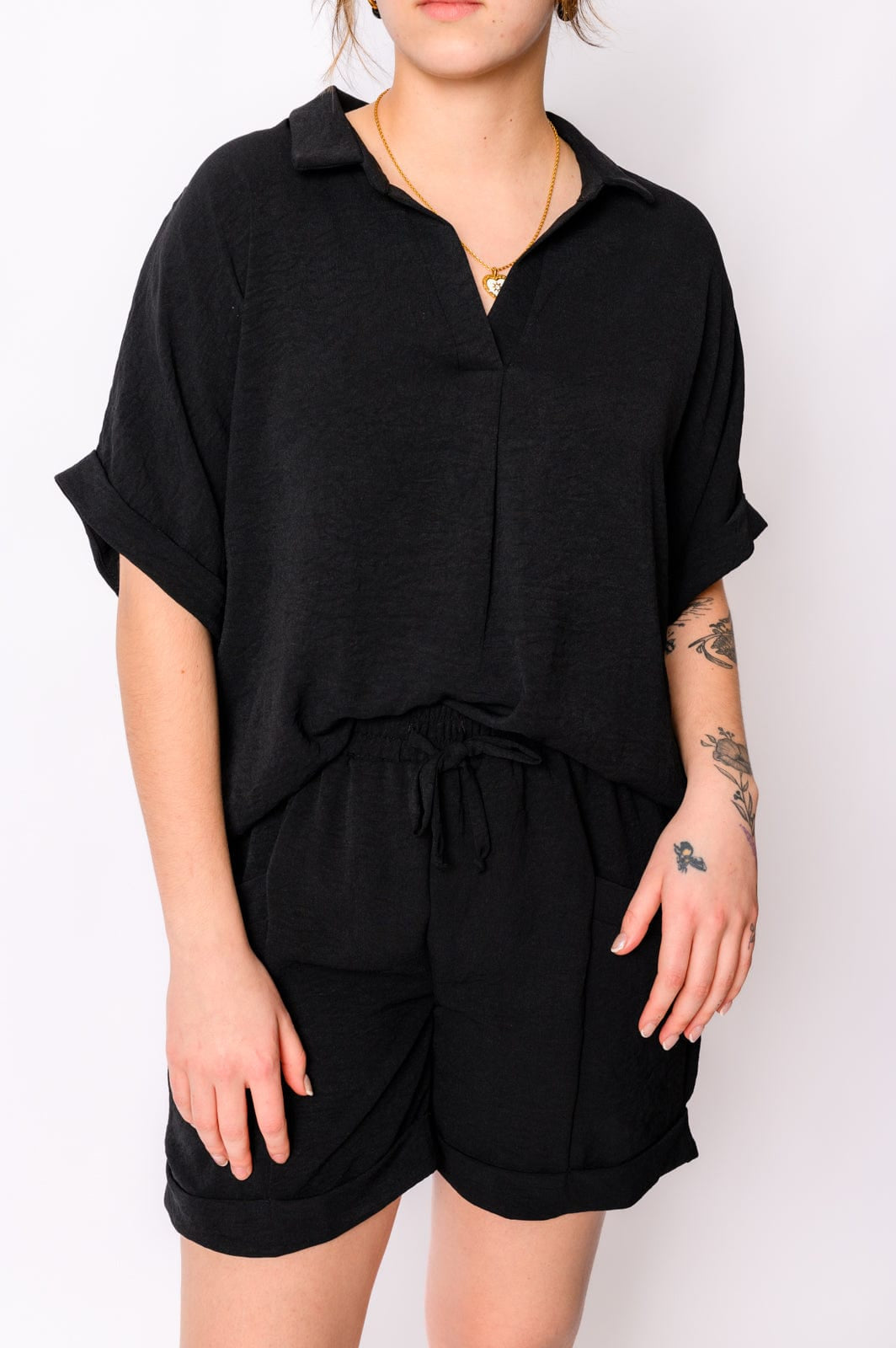 Because I Said So Dolman Sleeve Top in Black-Womens-Stay Foxy Boutique, Florissant, Missouri