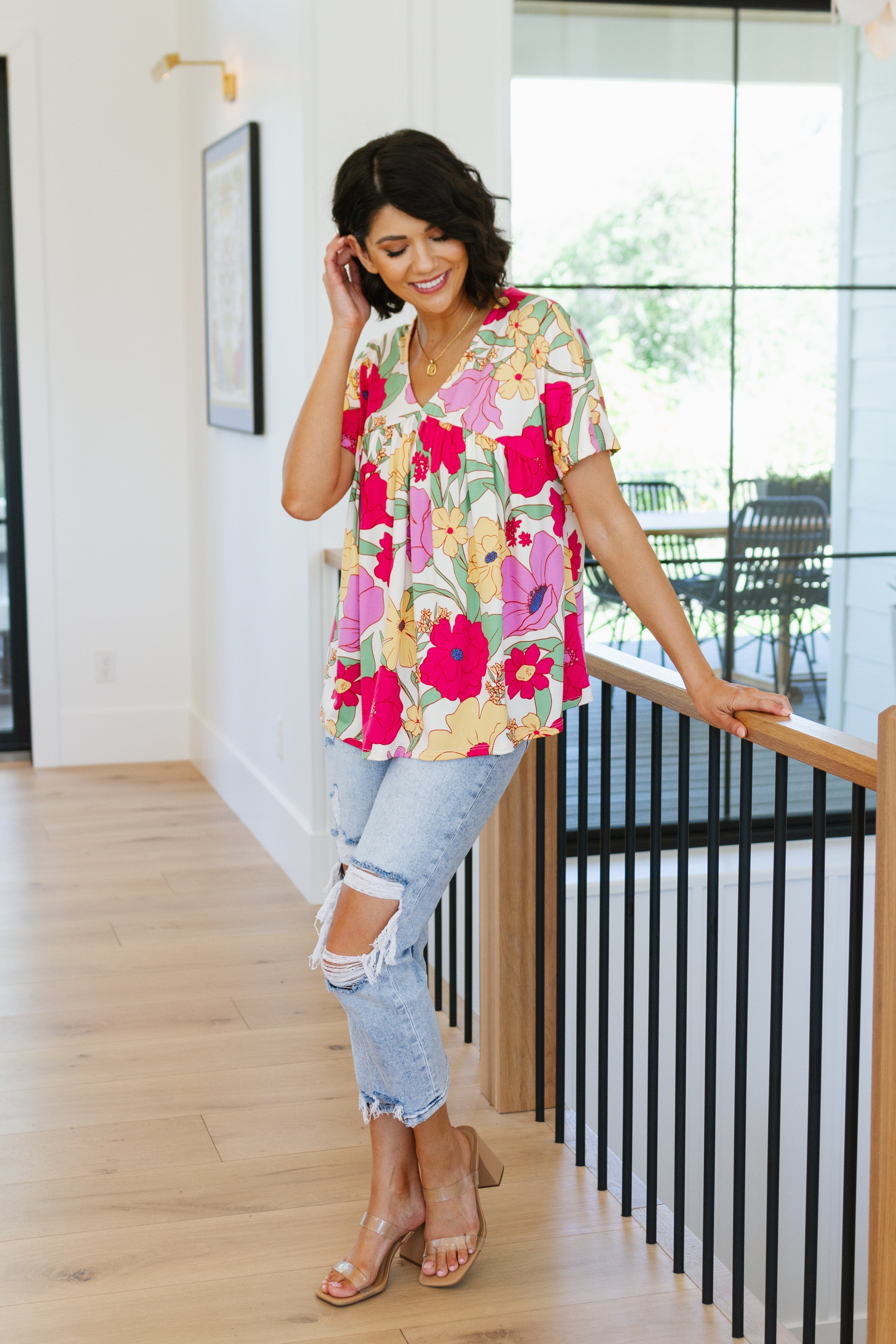 Do It Anyways Floral Top-Tops-Stay Foxy Boutique, Florissant, Missouri