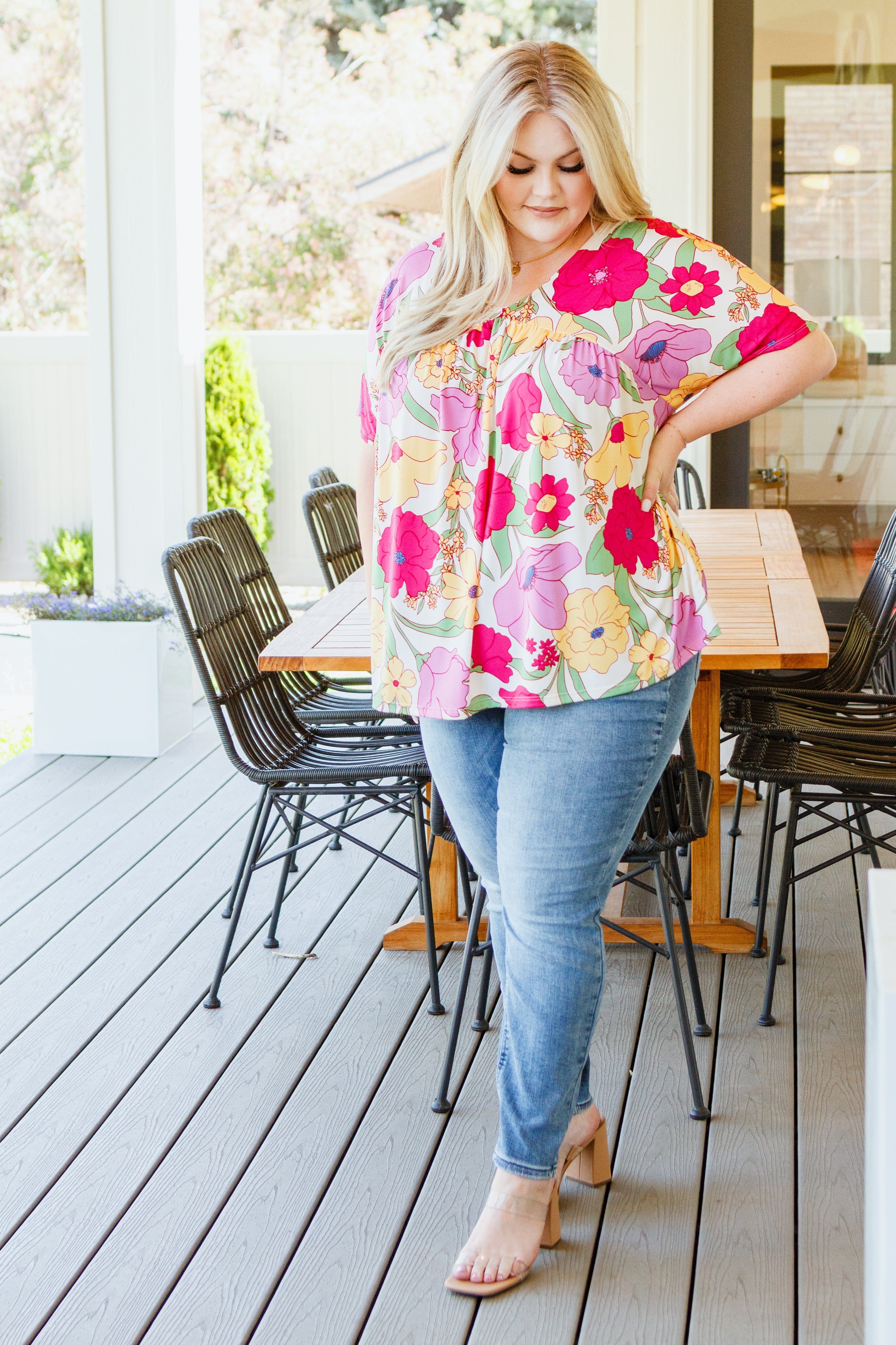 Do It Anyways Floral Top-Tops-Stay Foxy Boutique, Florissant, Missouri