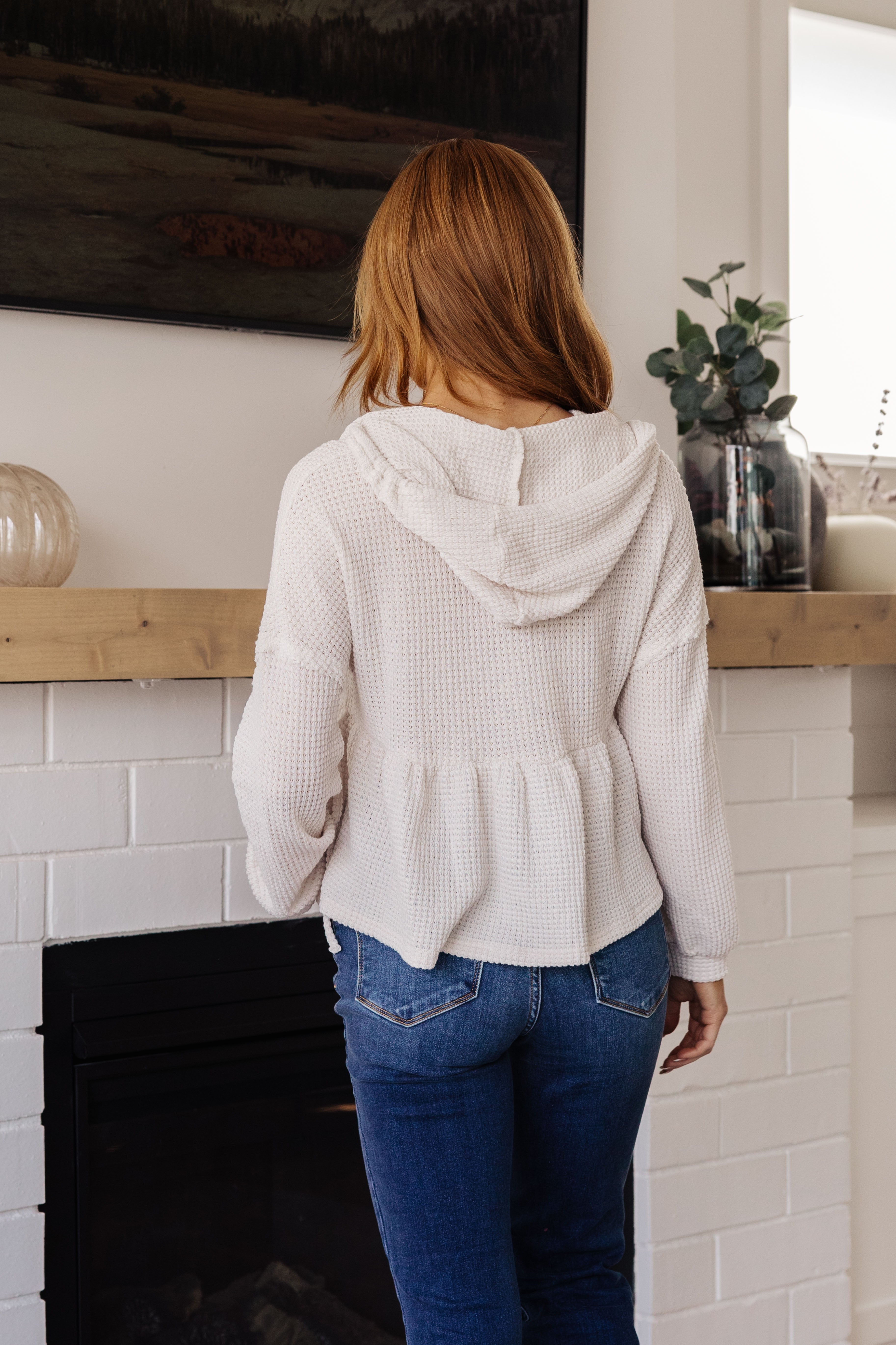 Don't Waffle About Waffle Knit Hoodie-Tops-Stay Foxy Boutique, Florissant, Missouri