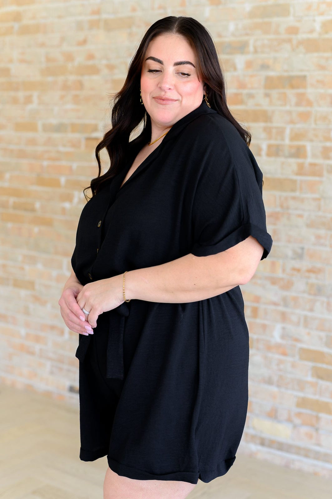 Don't Worry 'Bout a Thing V-Neck Romper-Jumpsuits & Rompers-Stay Foxy Boutique, Florissant, Missouri