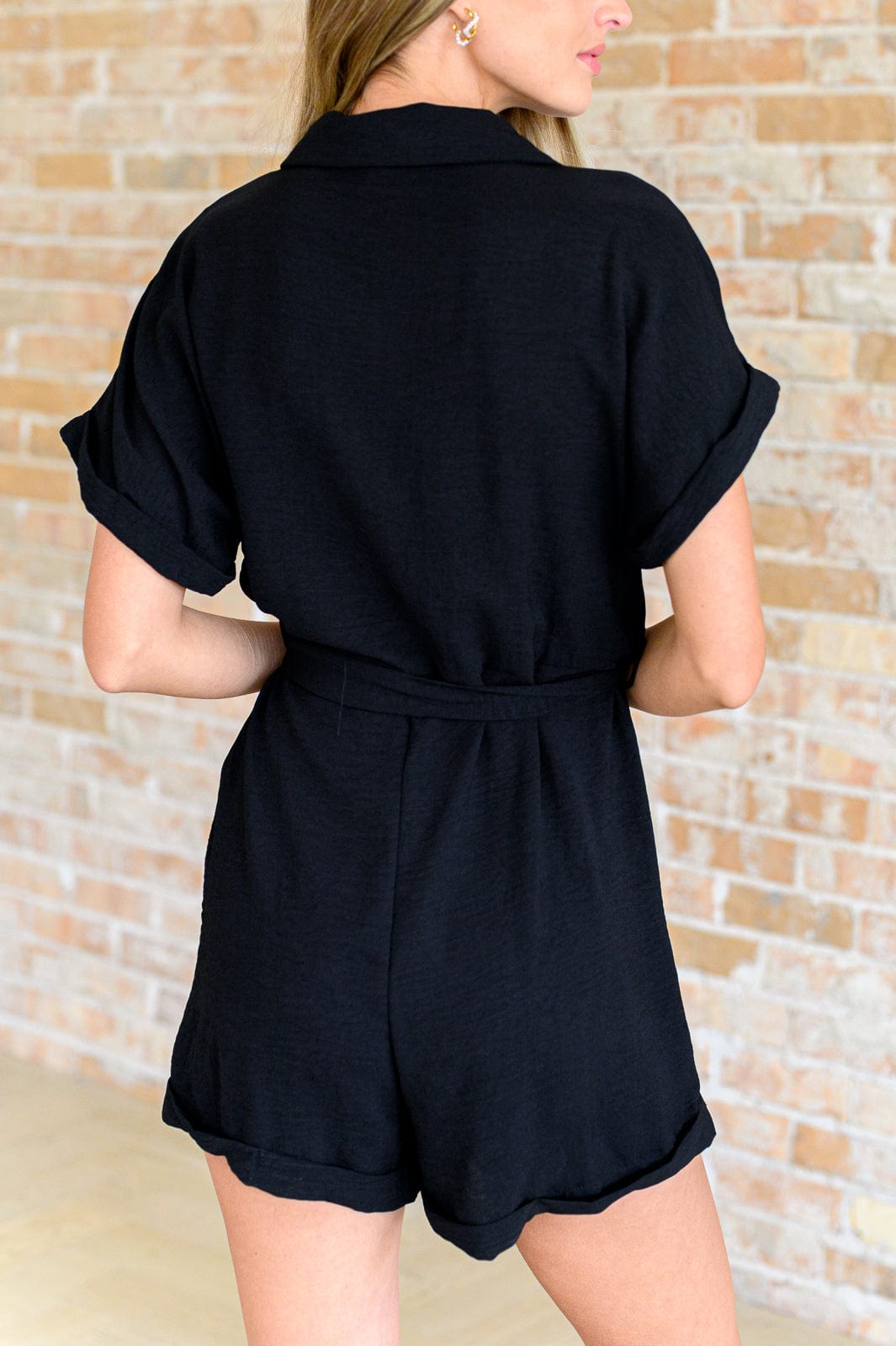 Don't Worry 'Bout a Thing V-Neck Romper-Jumpsuits & Rompers-Stay Foxy Boutique, Florissant, Missouri