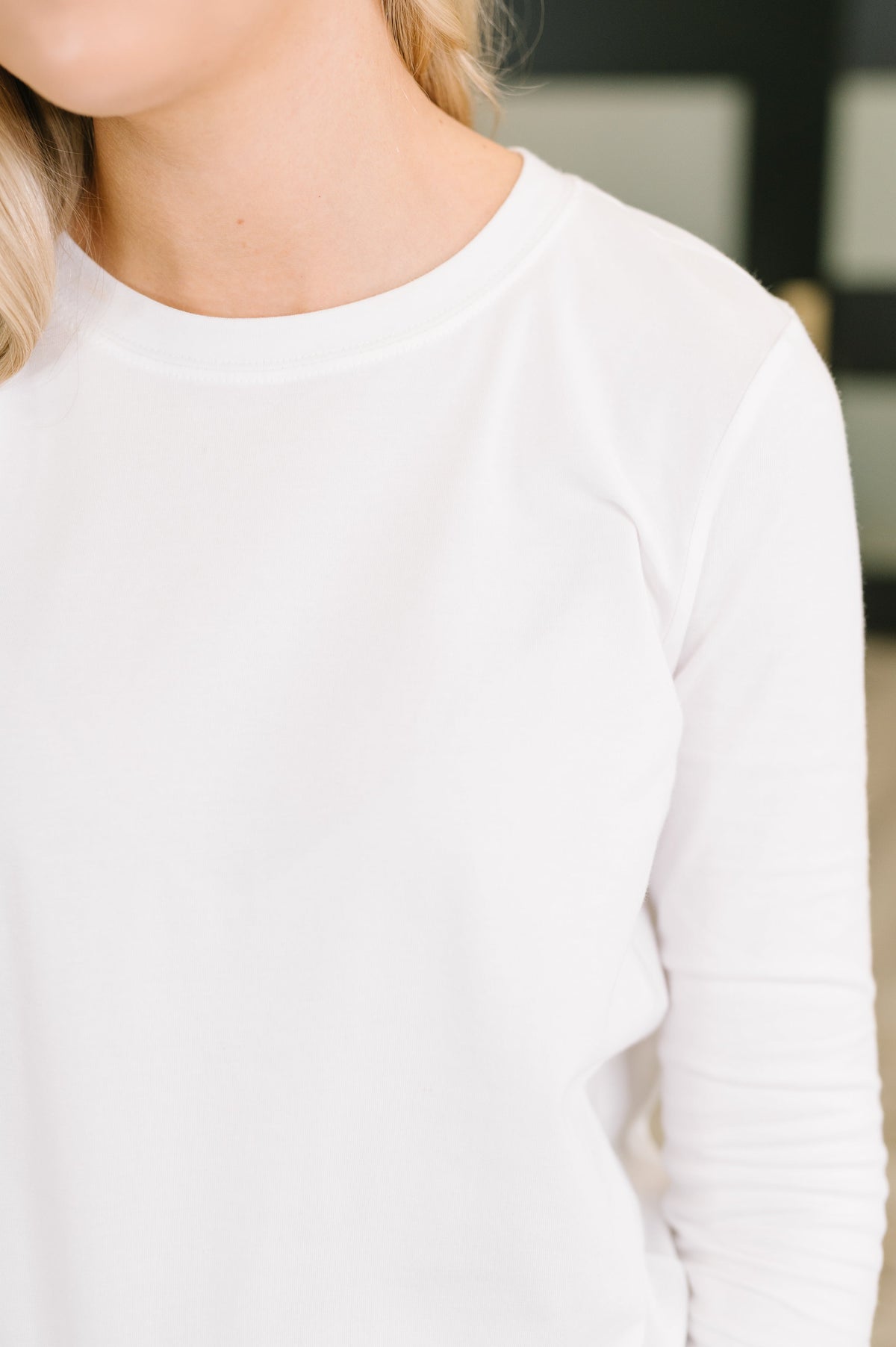 Down to the Basics Long Sleeve Top in White-Womens-Stay Foxy Boutique, Florissant, Missouri