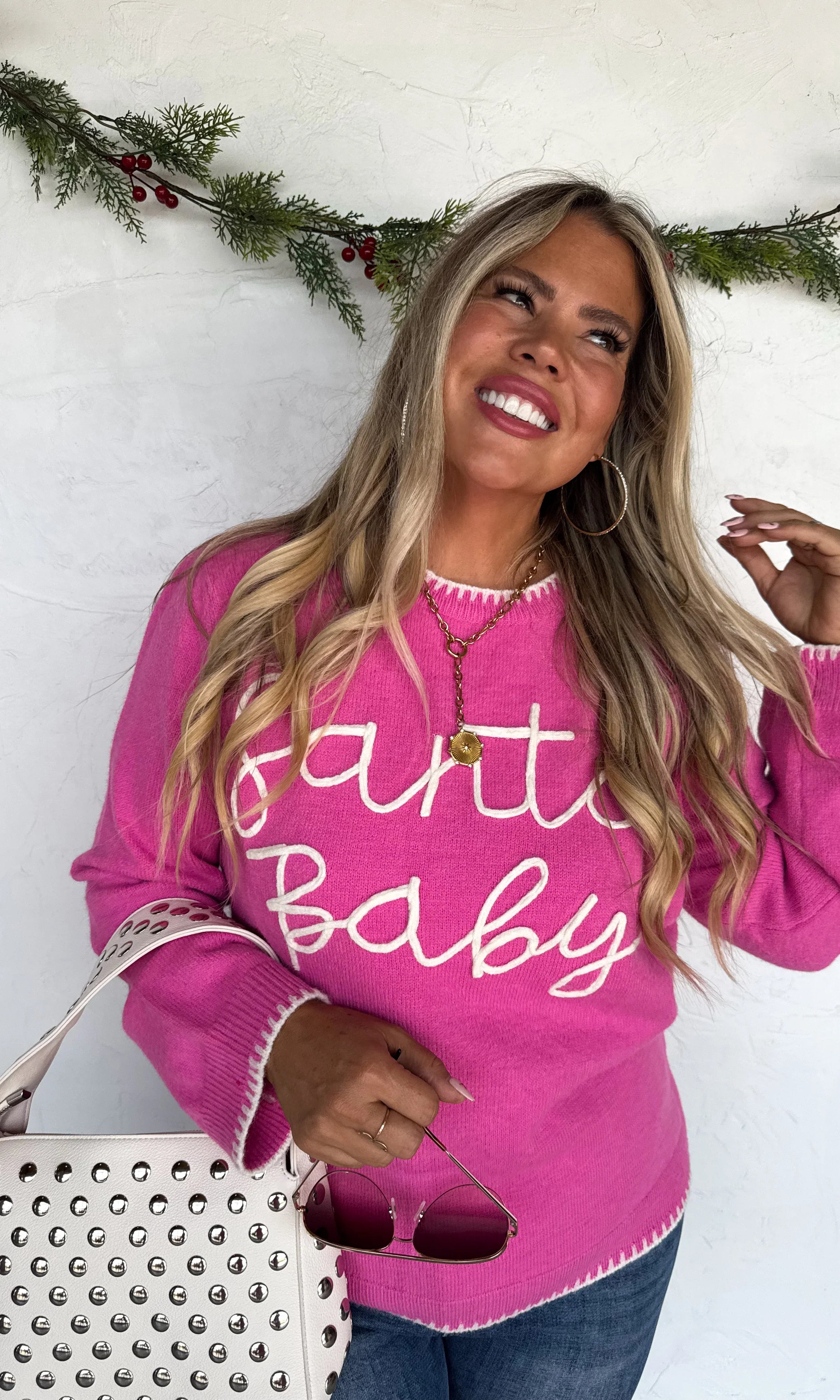 PREORDER: Santa & Howdy Holiday Sweaters-Womens-Stay Foxy Boutique, Florissant, Missouri