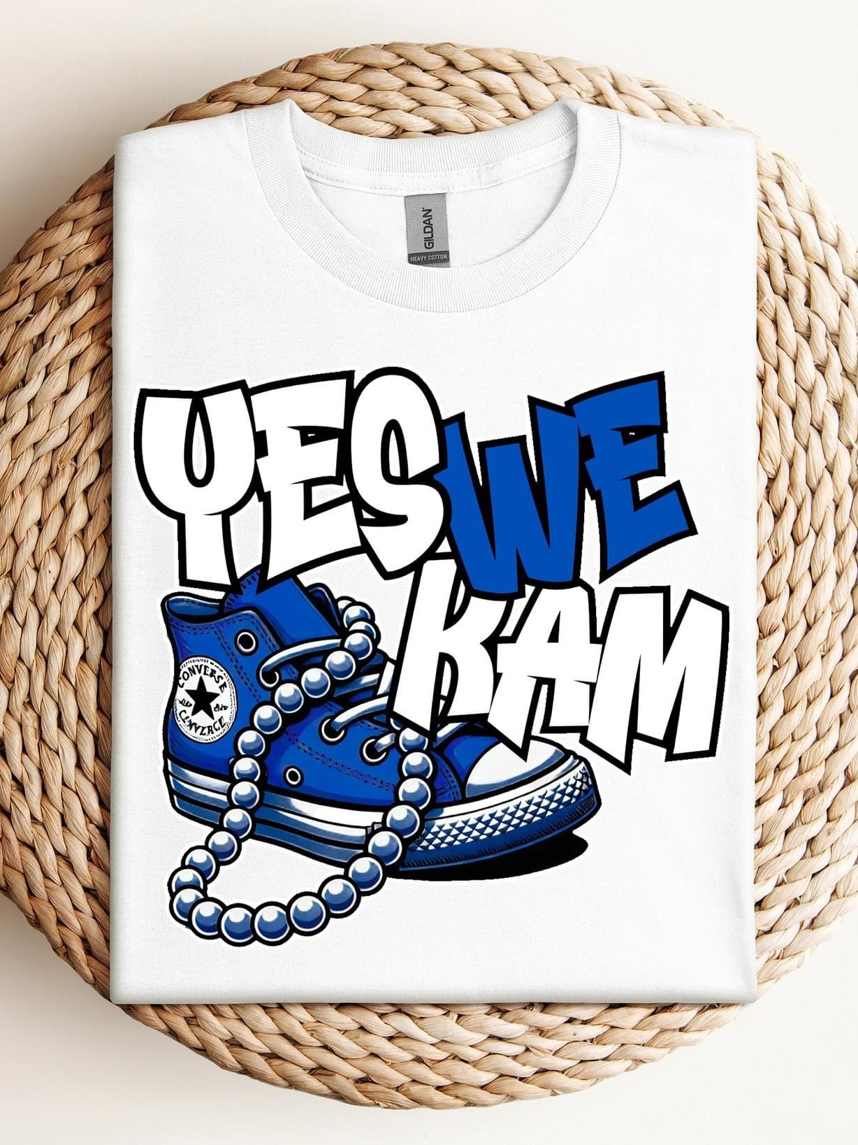 Yes We Kam Blue Graphic T-Graphic T-Stay Foxy Boutique, Florissant, Missouri