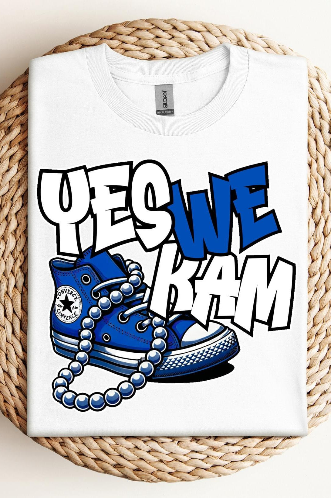 Yes We Kam Blue Graphic T-Graphic T-Stay Foxy Boutique, Florissant, Missouri