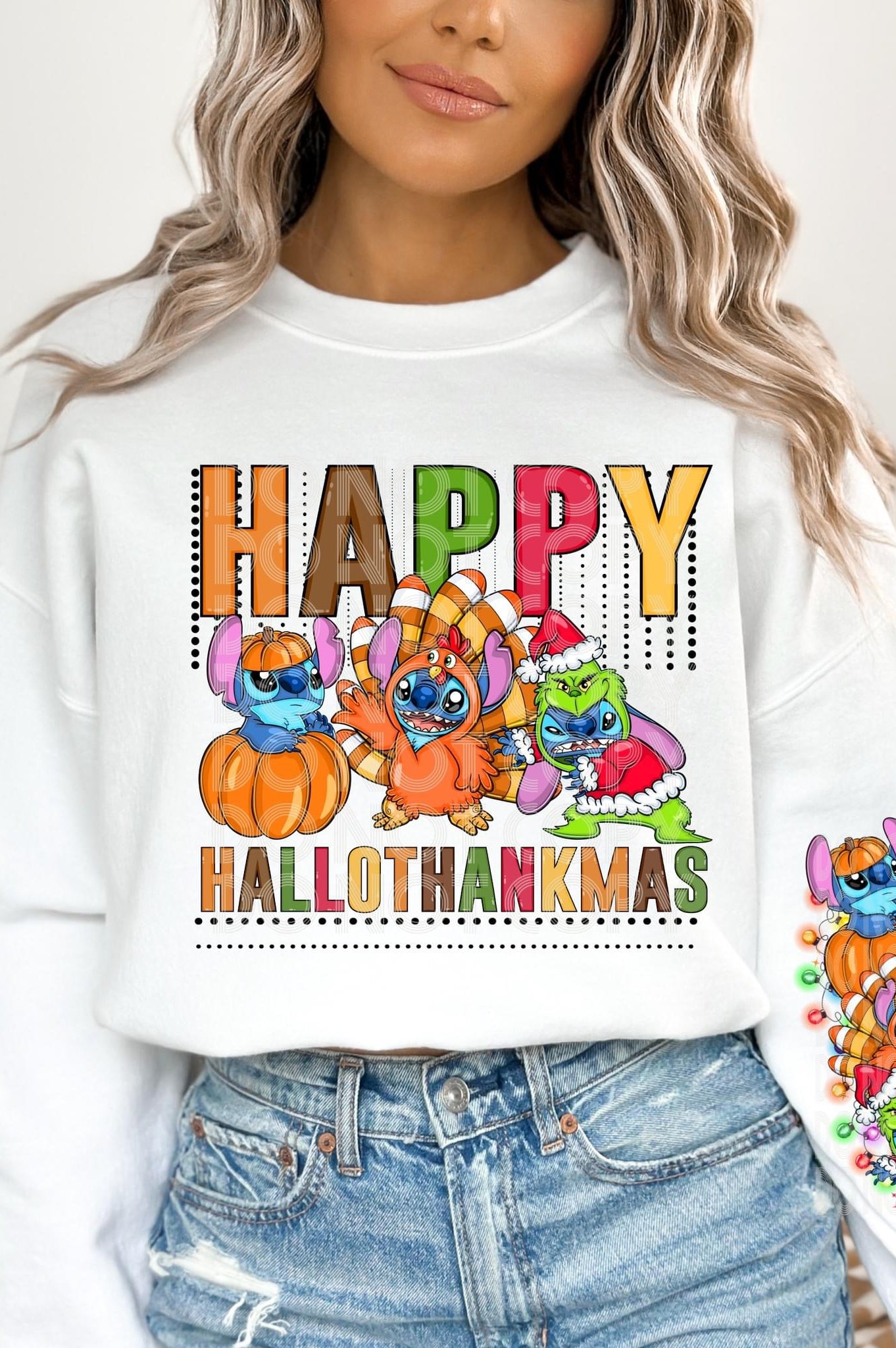 Happy Thanksgivingmas Blue Guy Graphic T-Graphic T-Stay Foxy Boutique, Florissant, Missouri