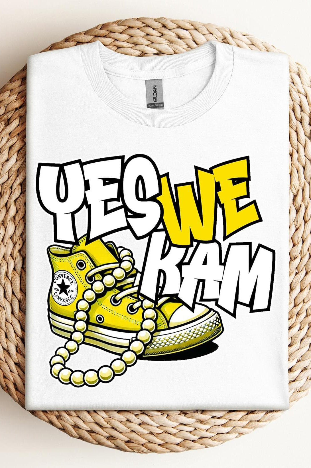 Yes We Kam Yellow Graphic T-Graphic T-Stay Foxy Boutique, Florissant, Missouri