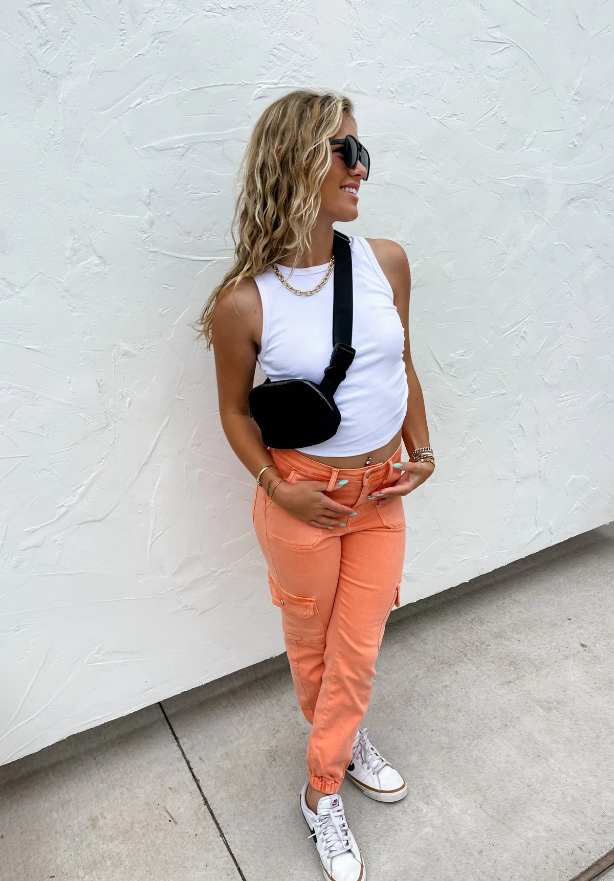 PREORDER: Quinn Cargo Joggers in Two Colors-Womens-Stay Foxy Boutique, Florissant, Missouri