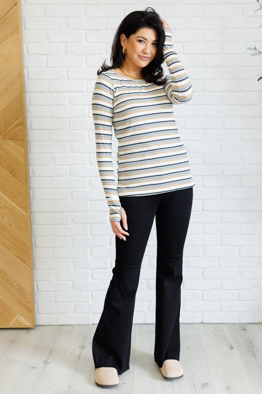 East Coast Breeze Striped Top-Tops-Stay Foxy Boutique, Florissant, Missouri
