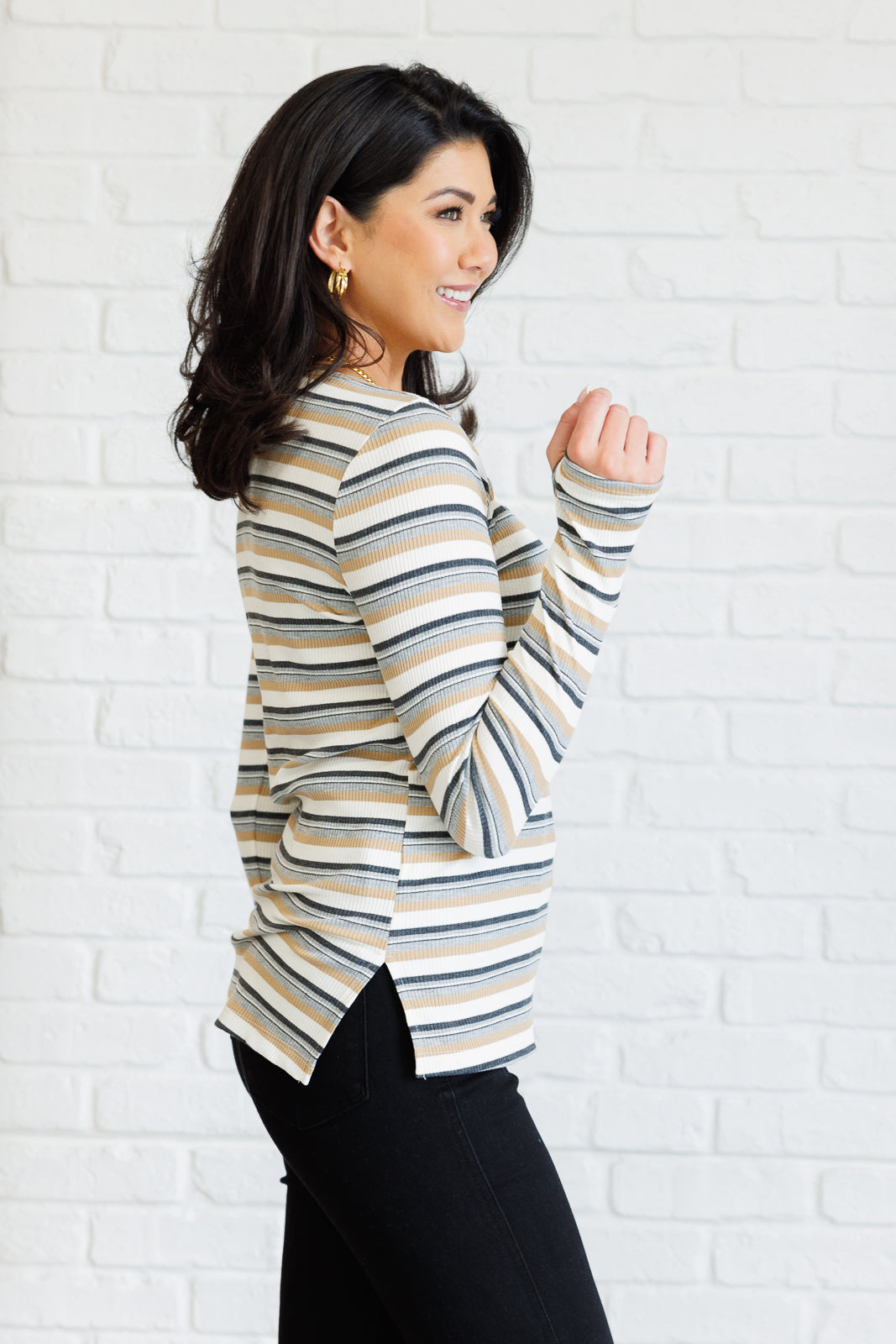 East Coast Breeze Striped Top-Tops-Stay Foxy Boutique, Florissant, Missouri