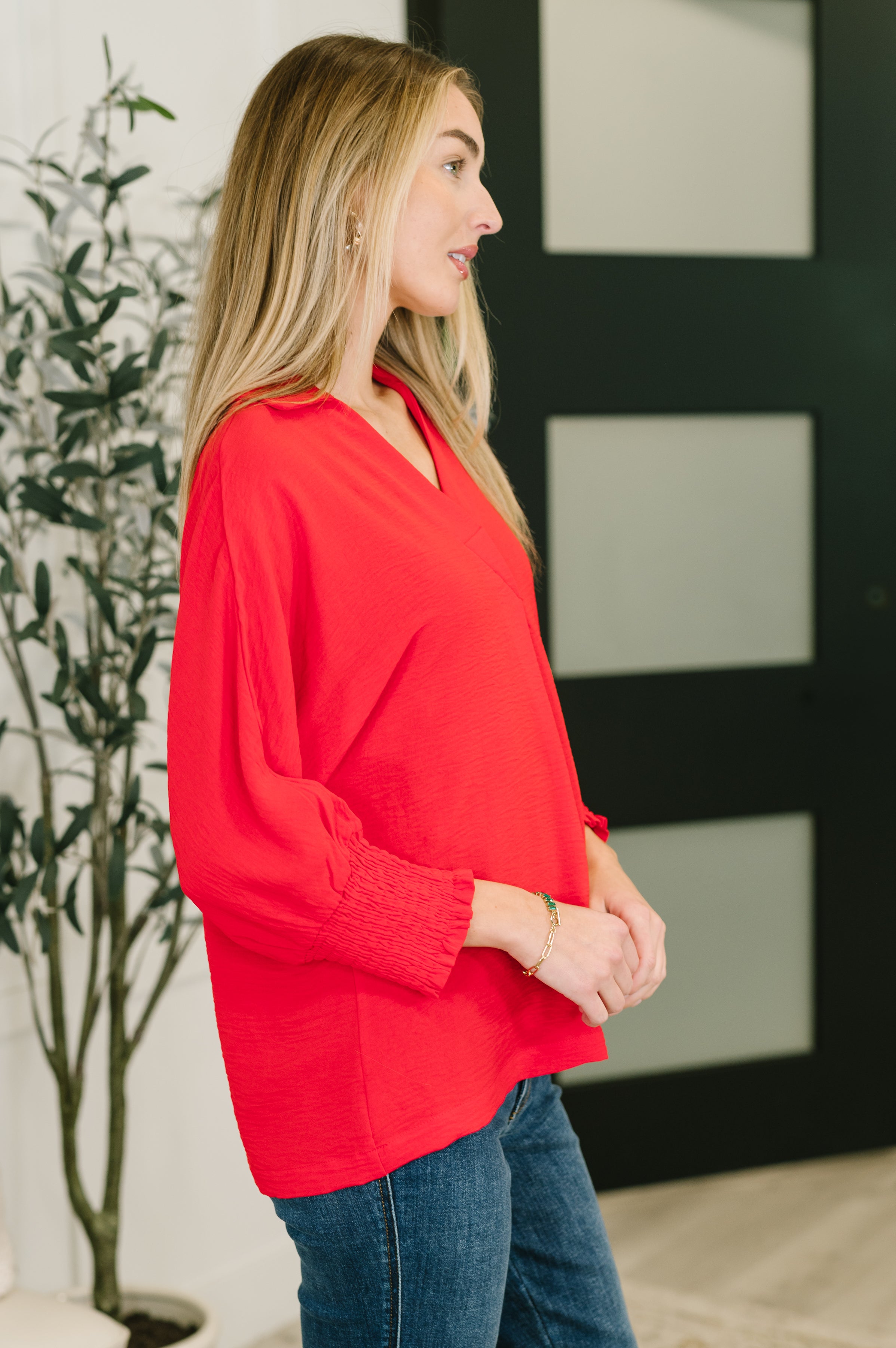 Easy Essence V-Neck Oversized Tunic Top-Womens-Stay Foxy Boutique, Florissant, Missouri
