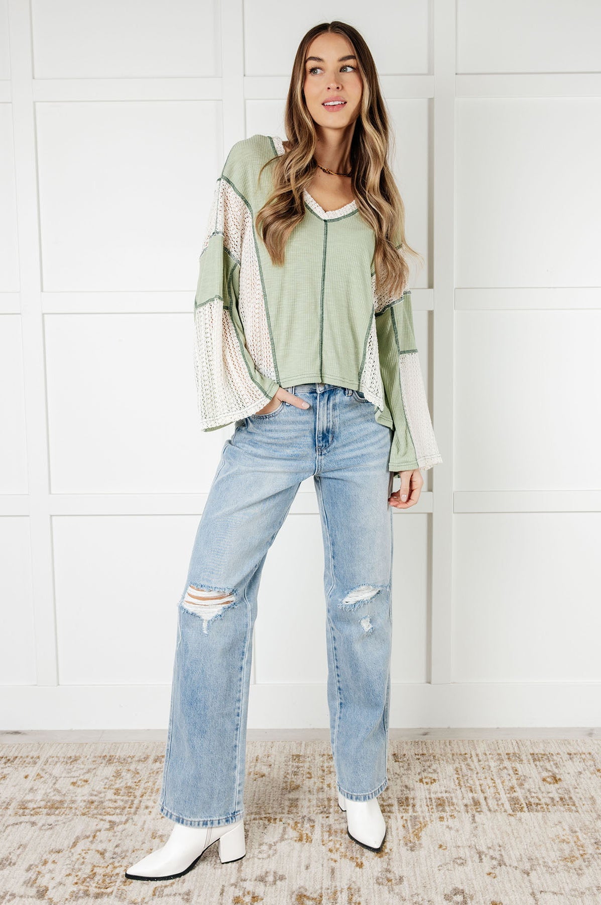 Elemental My Dear Patchwork Top-Tops-Stay Foxy Boutique, Florissant, Missouri