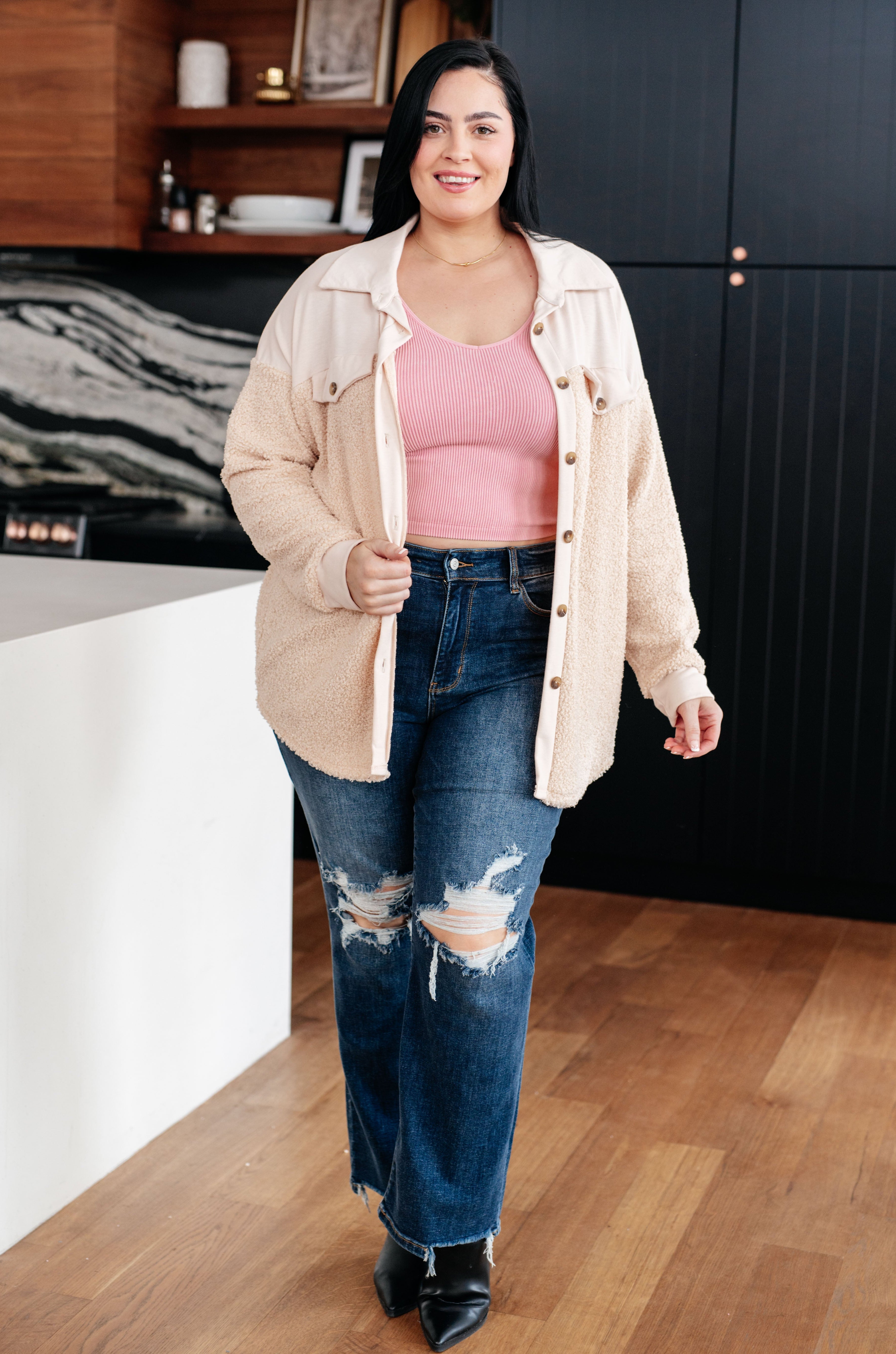 Endless Potential Sherpa Shacket-Layers-Stay Foxy Boutique, Florissant, Missouri