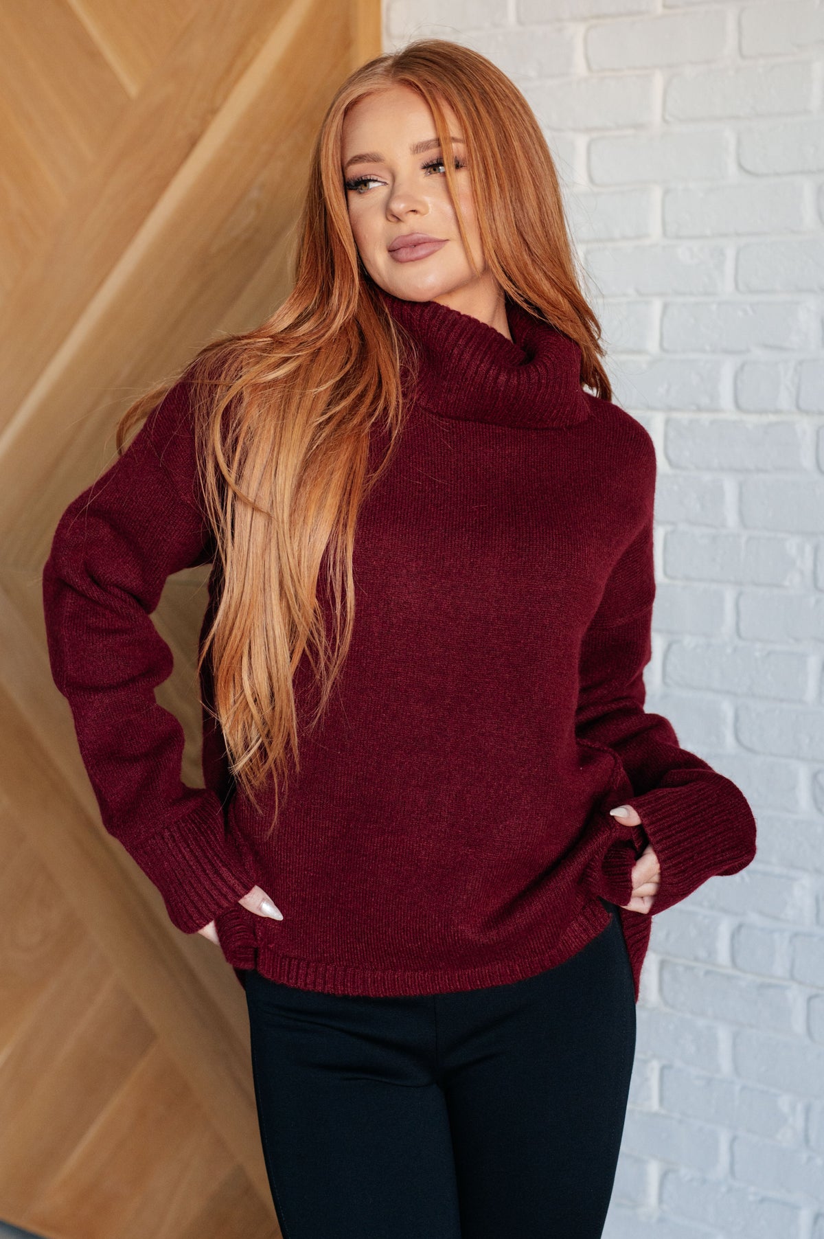 Envelop Me Turtleneck Sweater-Tops-Stay Foxy Boutique, Florissant, Missouri